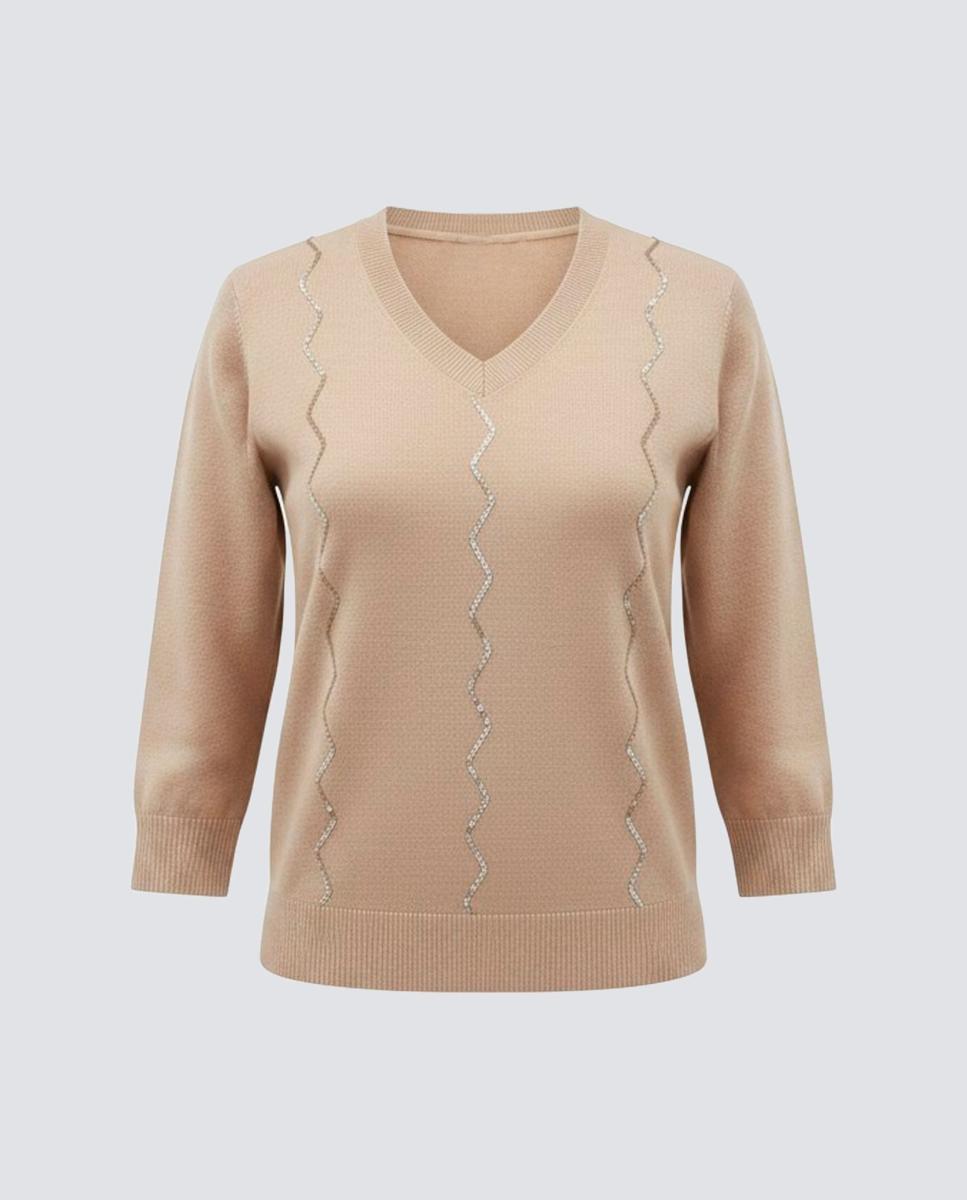 Jersey de mujer manga larga liso - Zermatt - Beige Beige-3