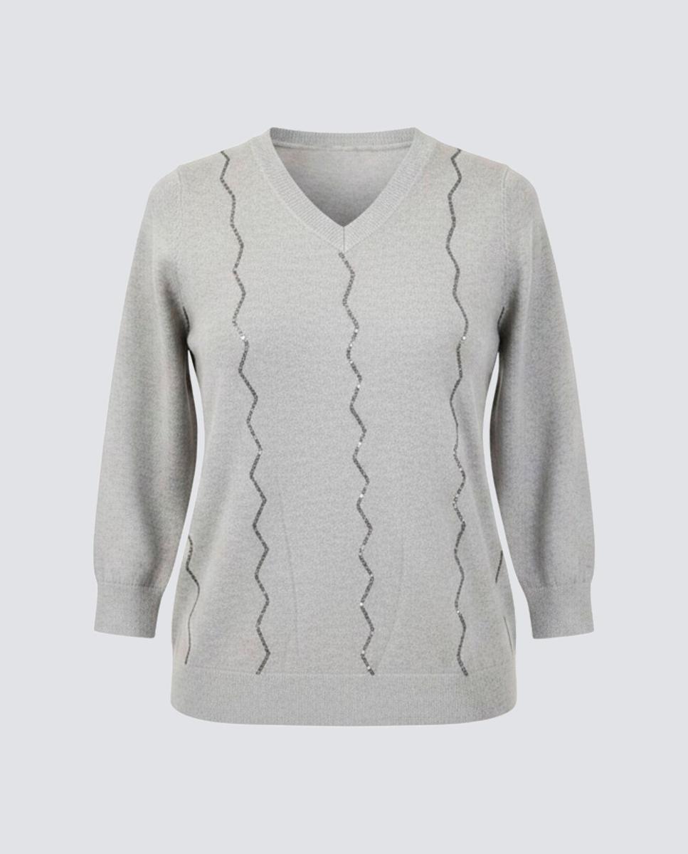 Jersey de mujer manga larga liso - Zermatt - Gris Gris-3