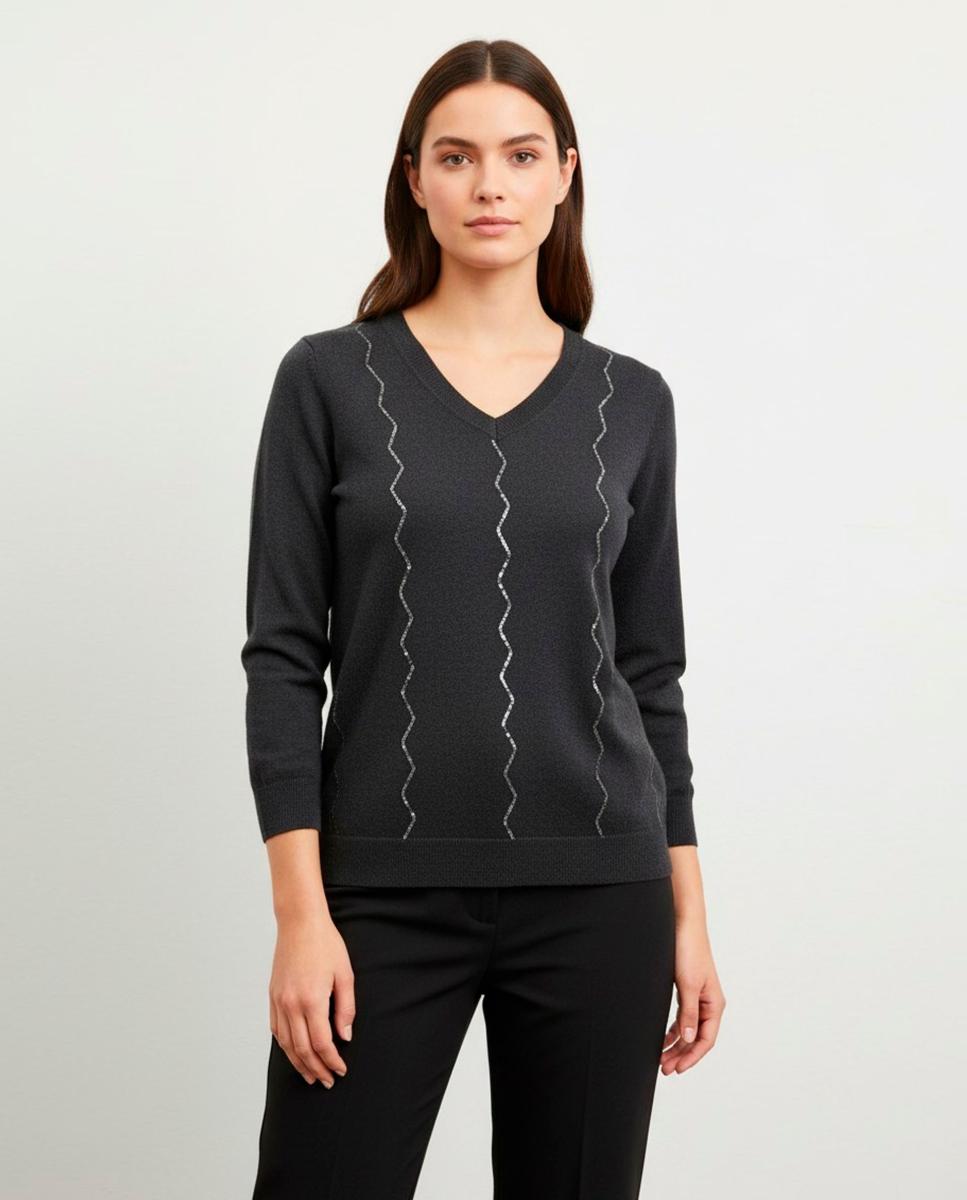 Jersey de mujer manga larga liso - Zermatt - Negro Negro-1