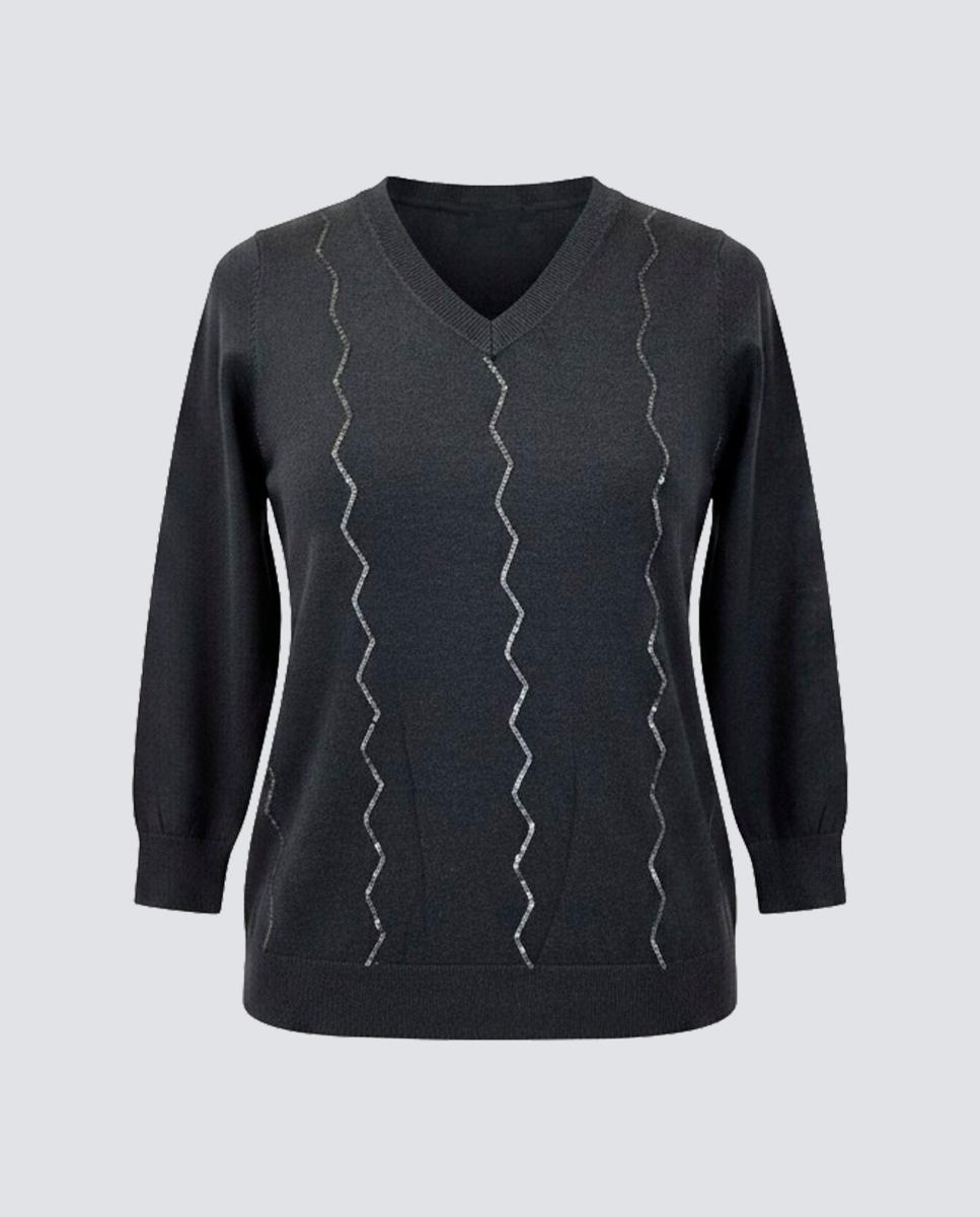 Jersey de mujer manga larga liso - Zermatt - Negro Negro-3