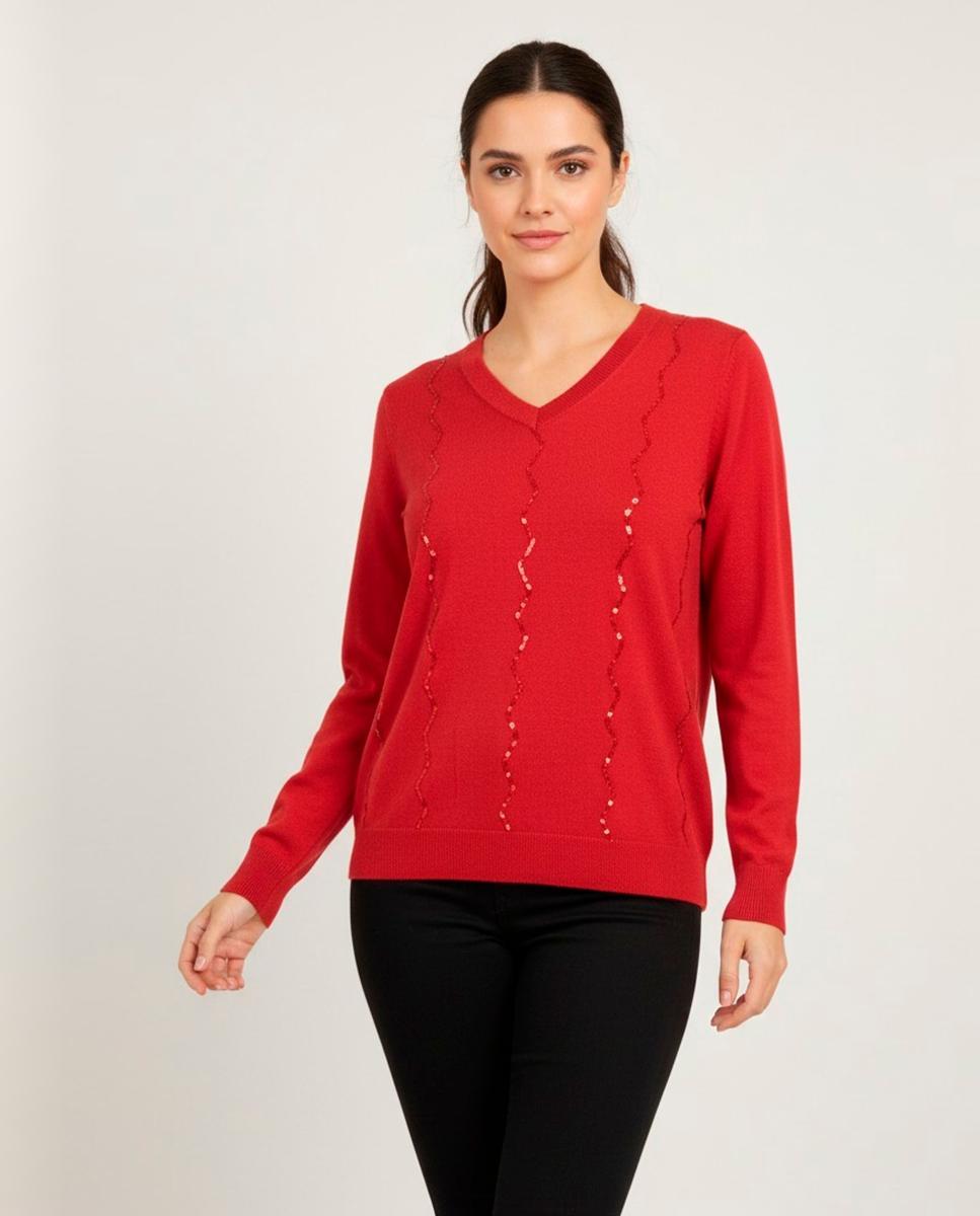 Jersey de mujer manga larga liso - Zermatt - Rojo Granate Rojo Granate-1