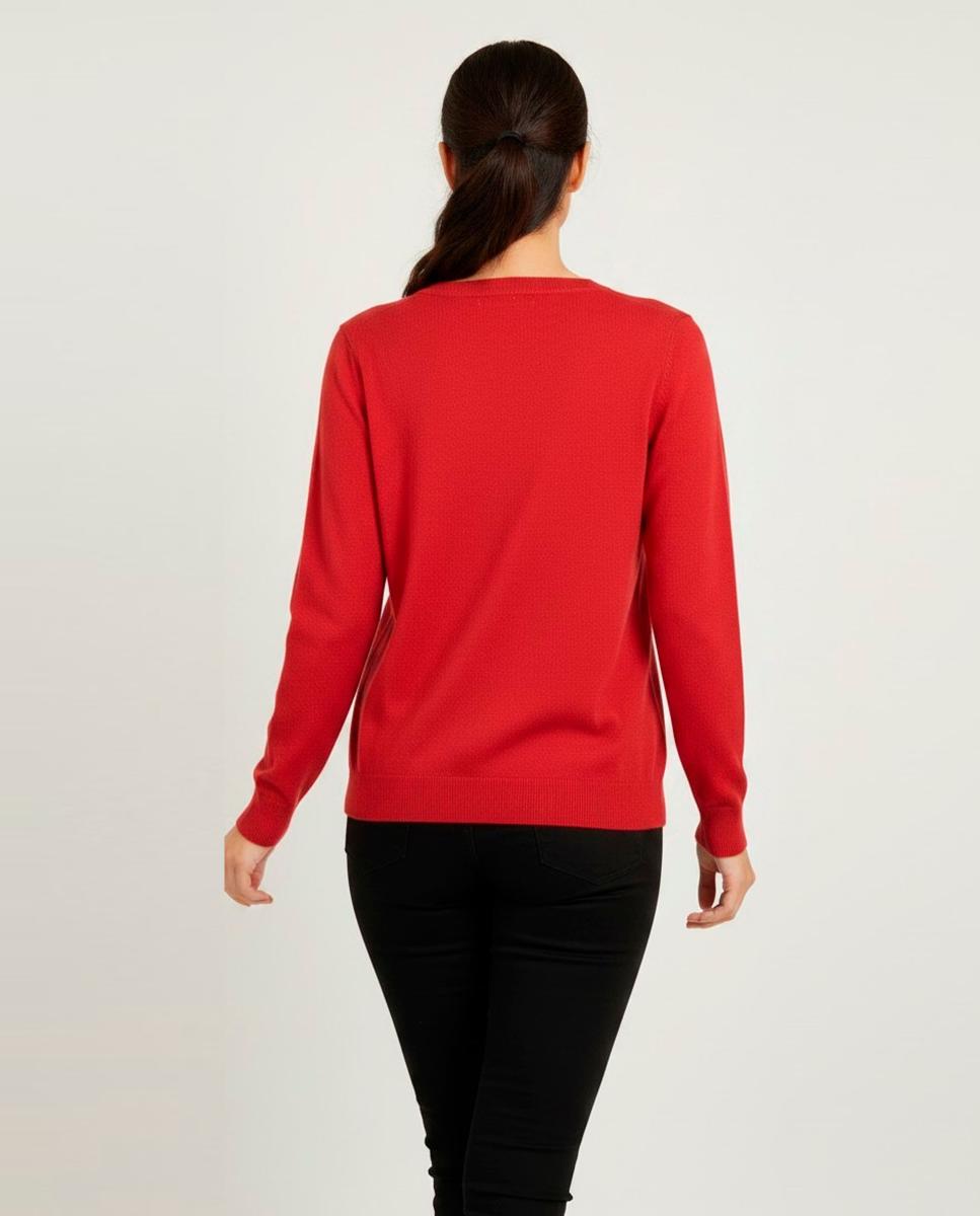 Jersey de mujer manga larga liso - Zermatt - Rojo Granate Rojo Granate-2