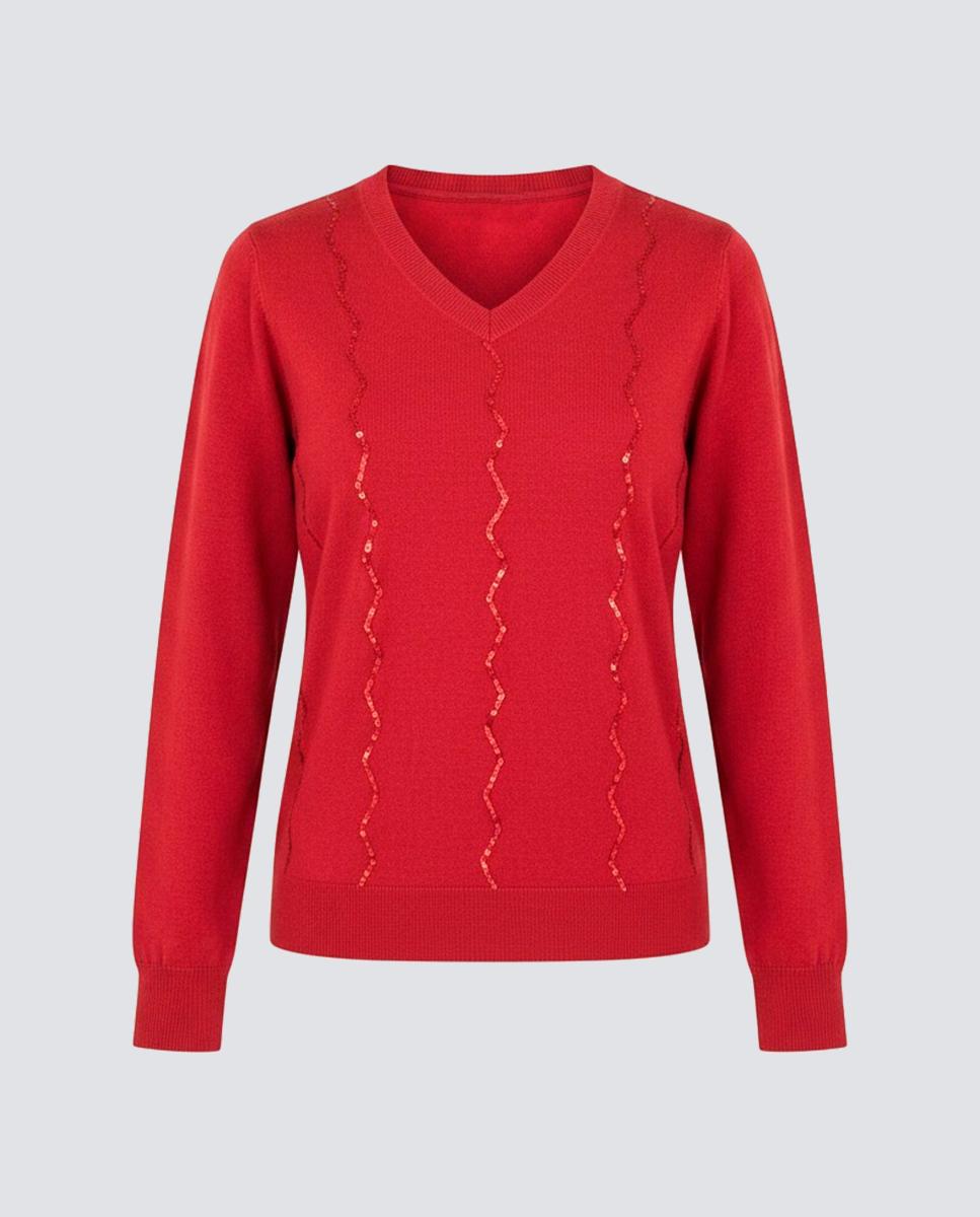 Jersey de mujer manga larga liso - Zermatt - Rojo Granate Rojo Granate-3