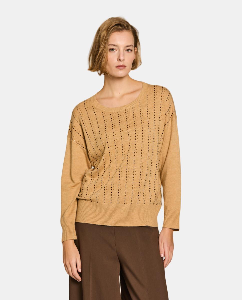 Jersey de mujer detalle hotfix - Escorpion - Camel Camel-1