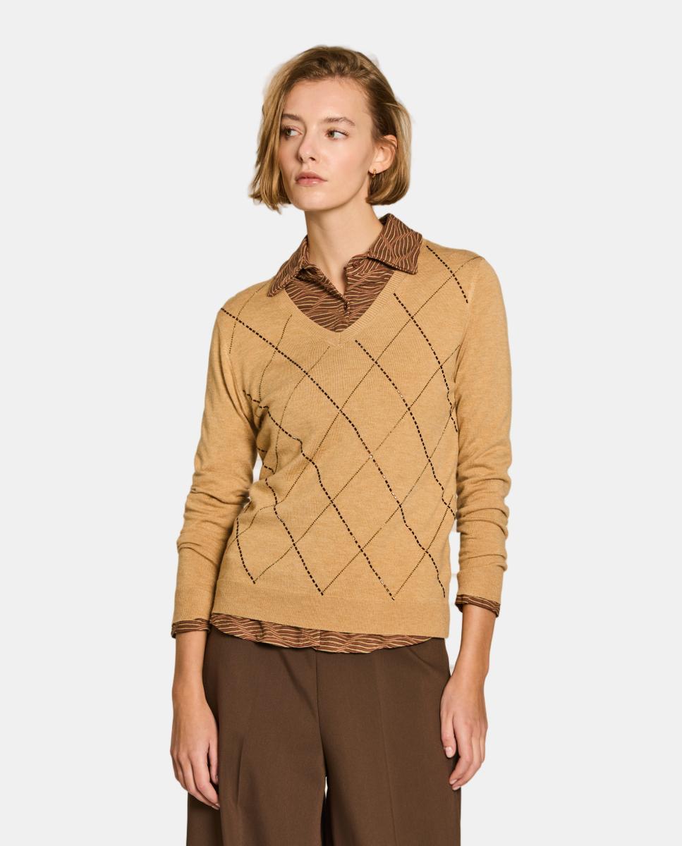 Jersey de mujer rombos hotfix - Escorpion - Camel Camel-1