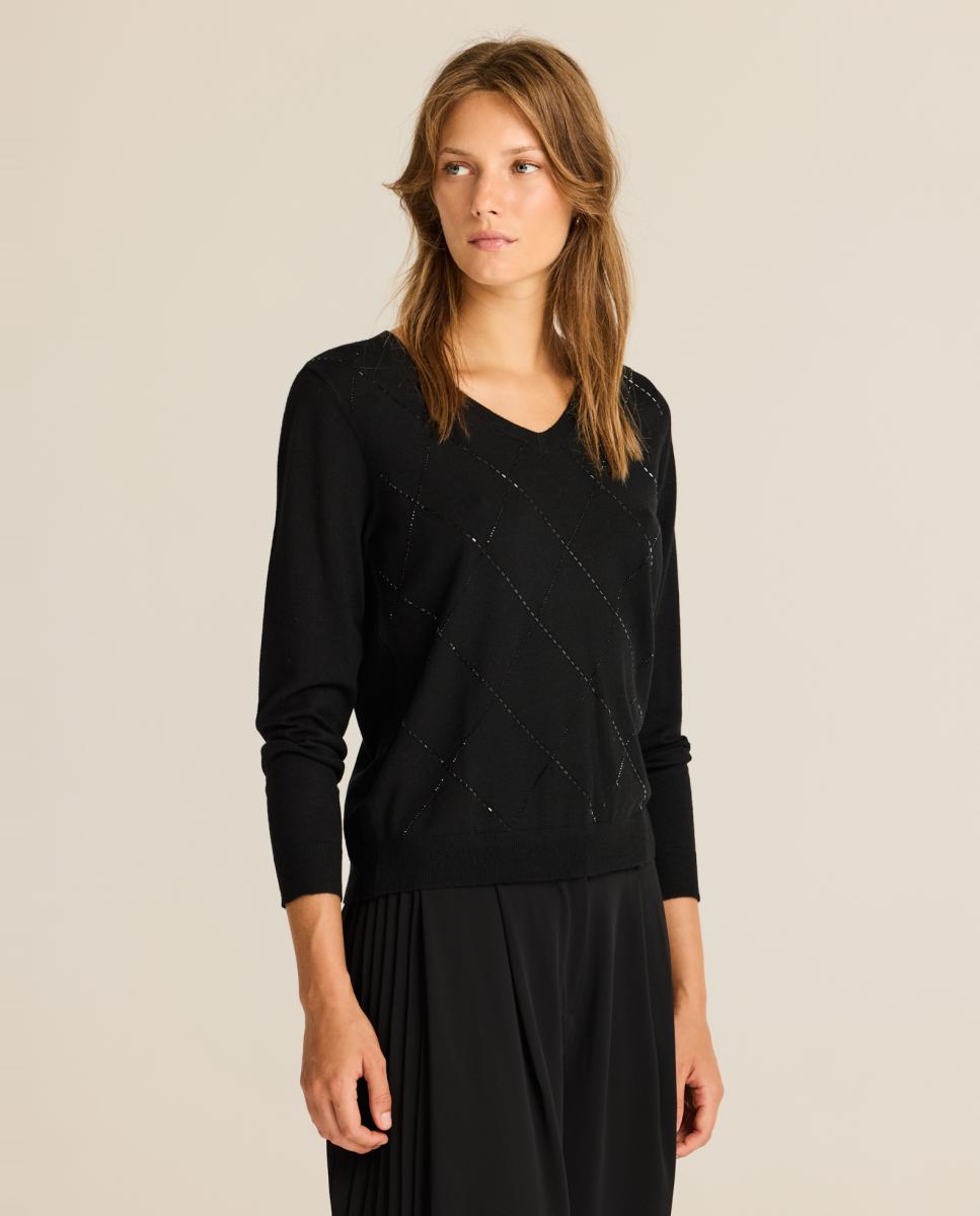 Jersey de mujer rombos hotfix - Escorpion - Negro Negro-1