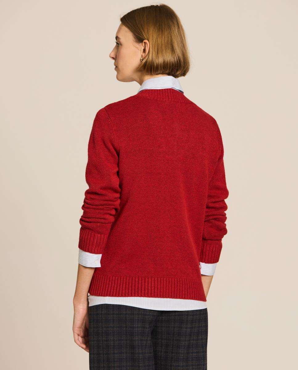 Jersey de mujer punto trenzado - Escorpion - Rojo Rojo-2