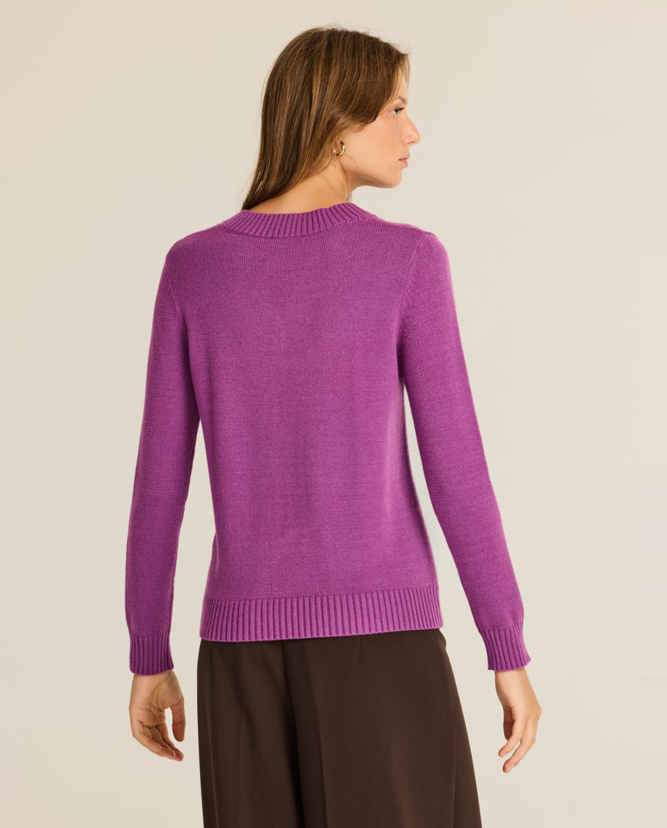 Jersey de mujer punto trenzado - Escorpion - Lila Lila-2