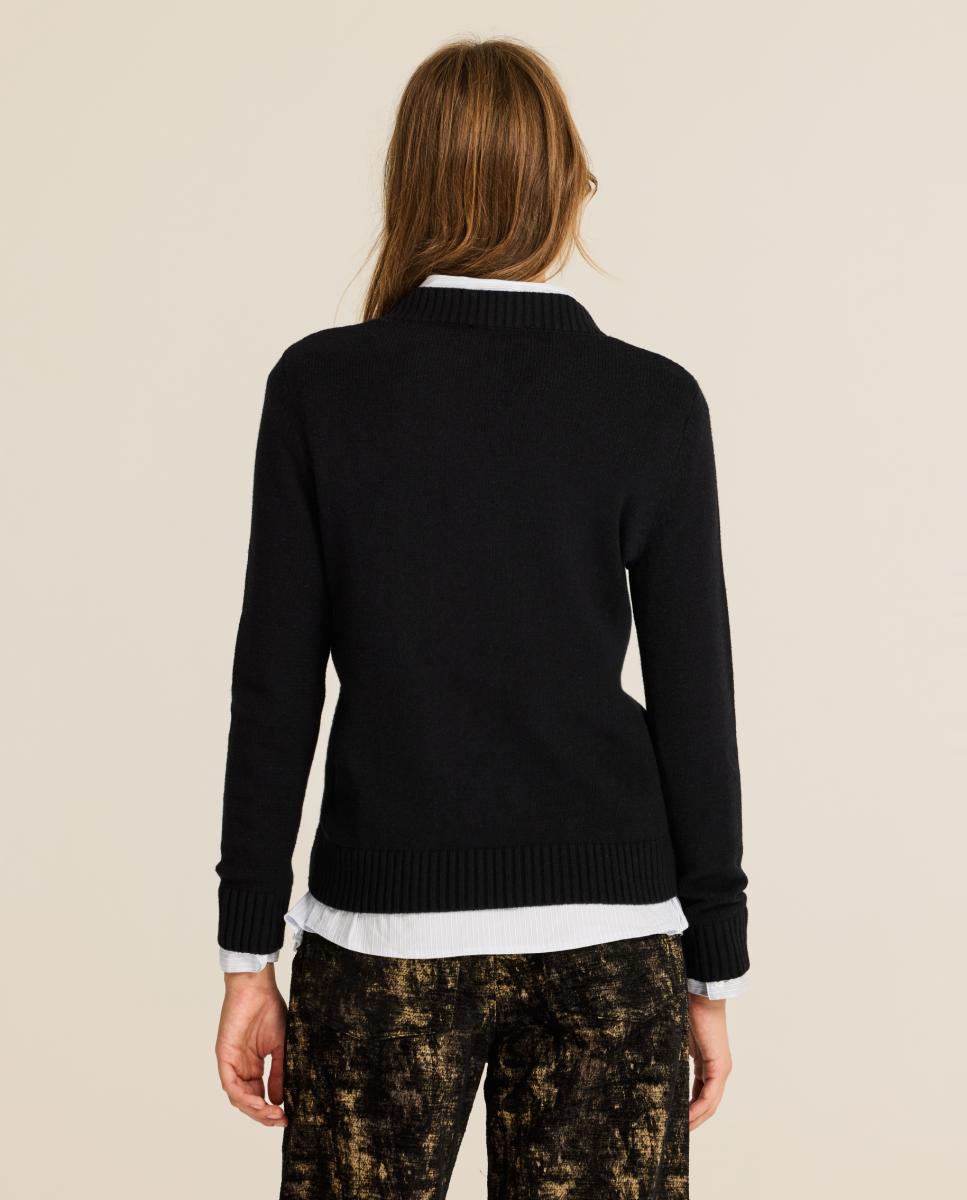 Jersey de mujer punto trenzado - Escorpion - Negro Negro-2