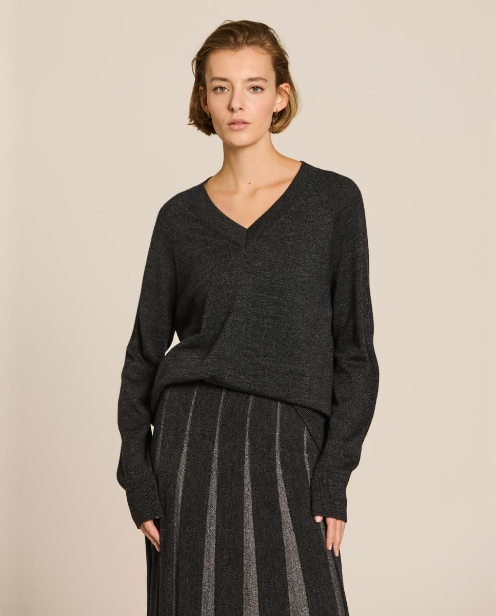 Imagen 1 de Jersey de mujer punto merino - Escorpion - Gris oscuro Gris oscuro