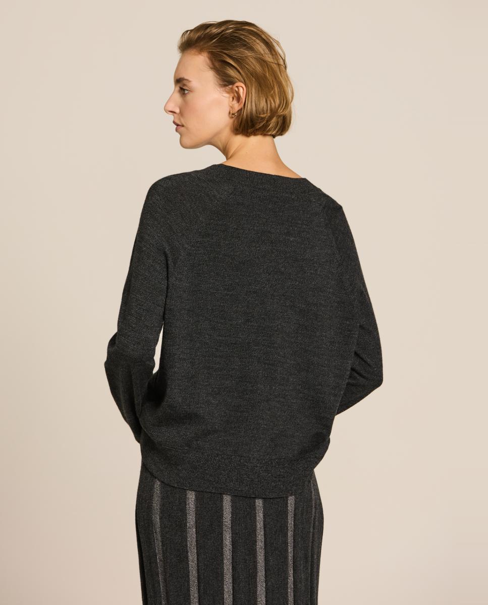 Imagen 2 de Jersey de mujer punto merino - Escorpion - Gris oscuro Gris oscuro