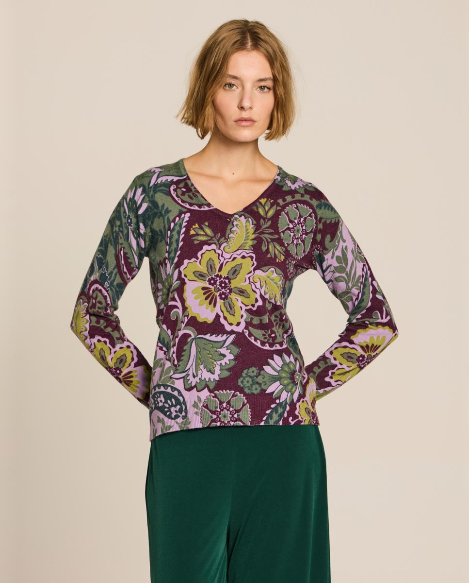 Imagem 0 de Camisola de Malha com Estampado Floral