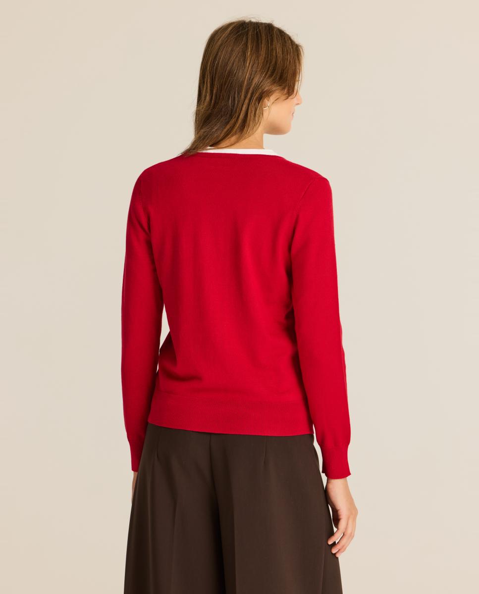 Jersey de mujer viscosa pico - Escorpion - Rojo Rojo-2