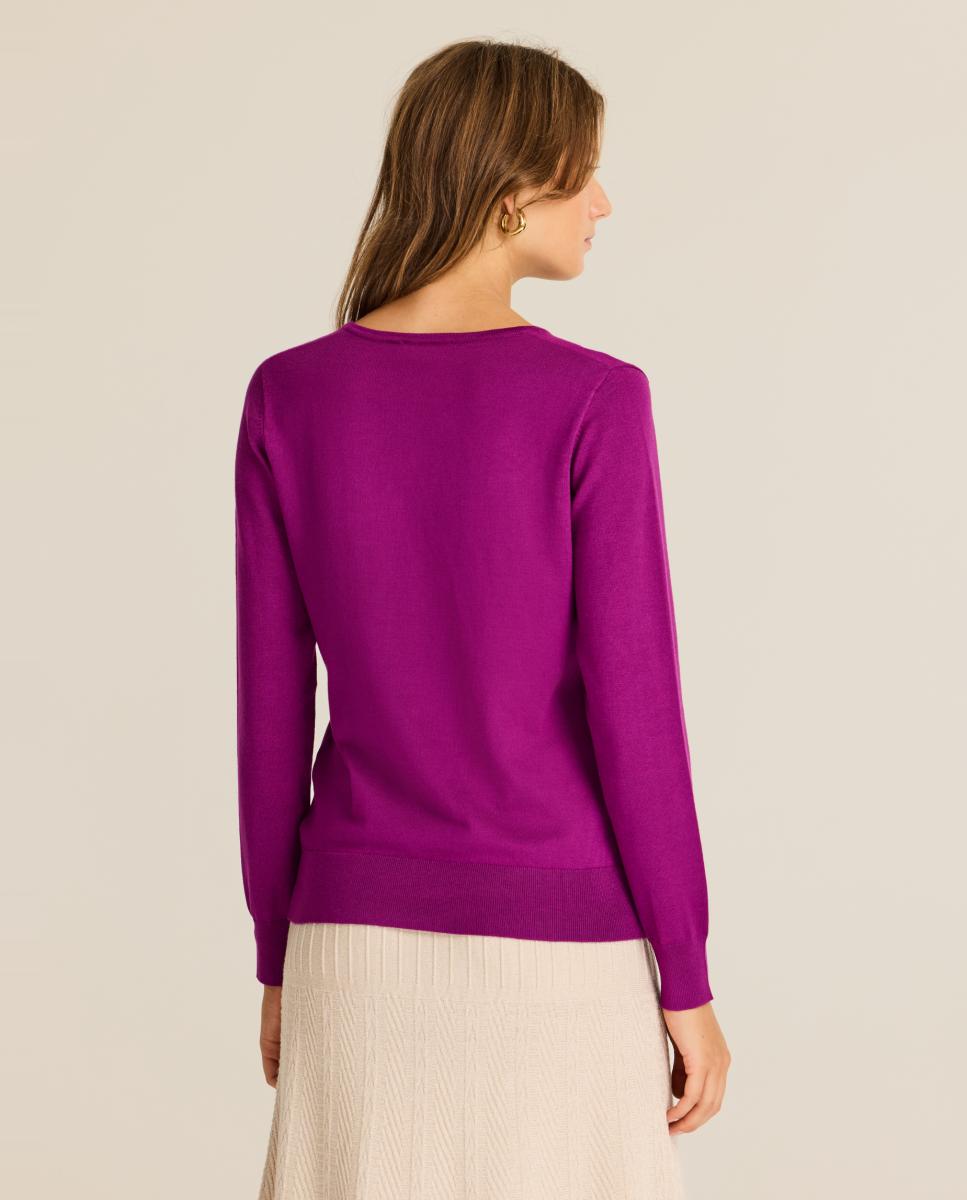 Jersey de mujer viscosa pico - Escorpion - Lila Lila-2