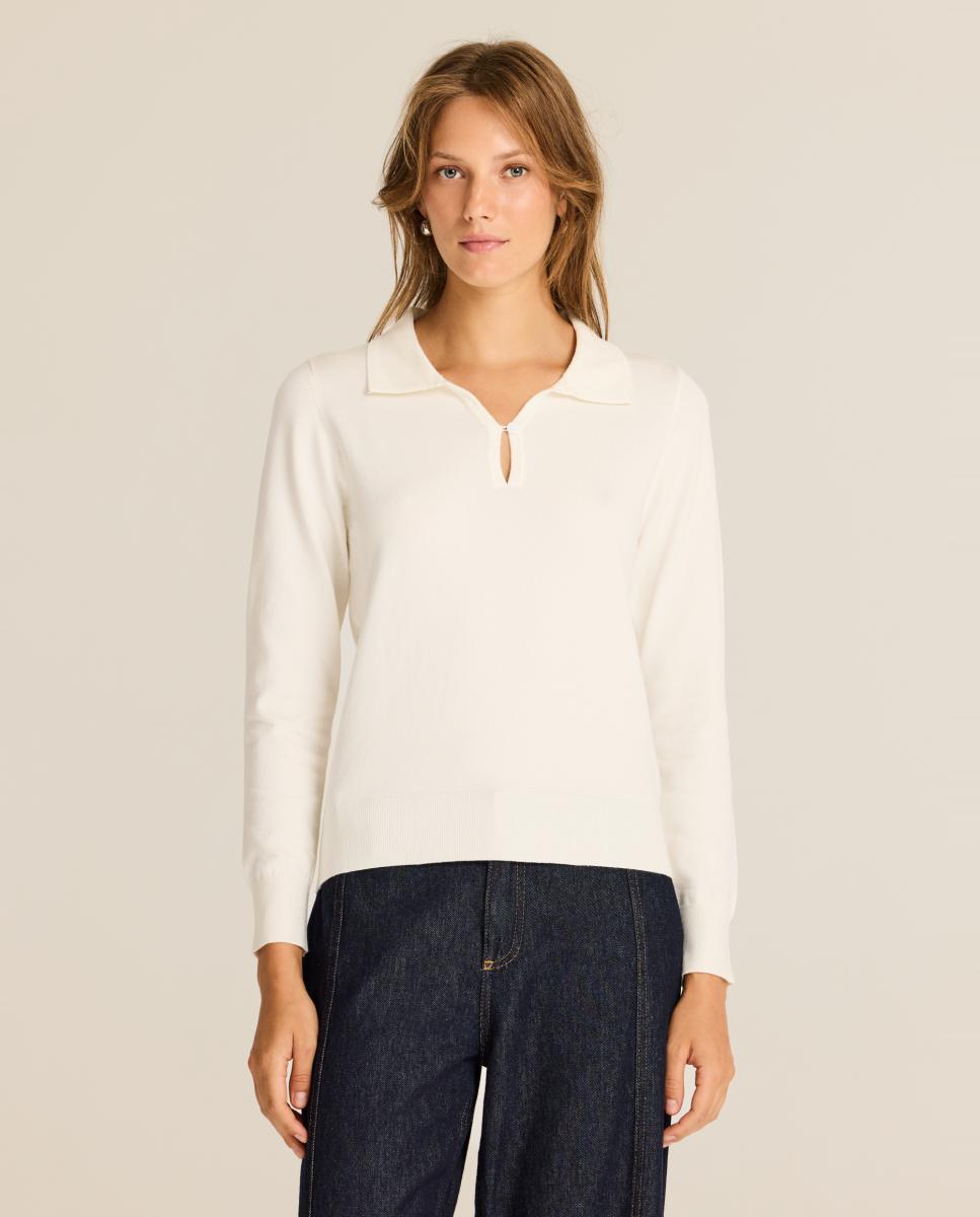 Imagen 1 de Polo de mujer punto viscosa - Escorpion - Crudo Crudo