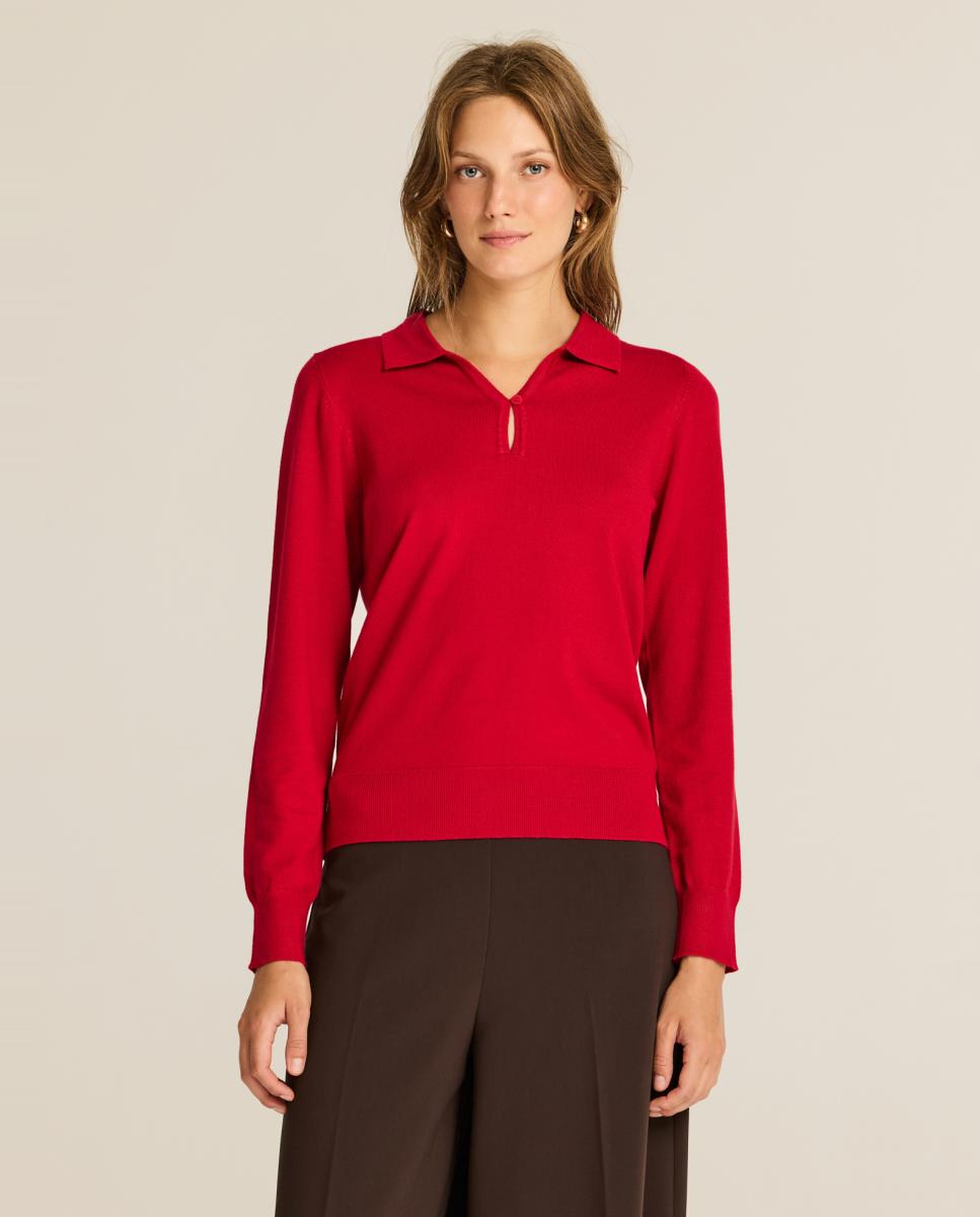Imagen 1 de Polo de mujer punto viscosa - Escorpion - Rojo Rojo