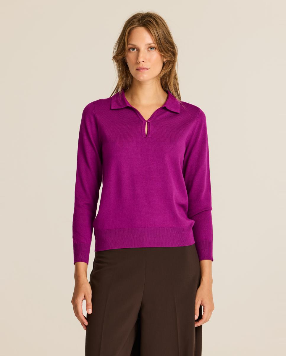 Imagen 1 de Polo de mujer punto viscosa - Escorpion - Lila Lila