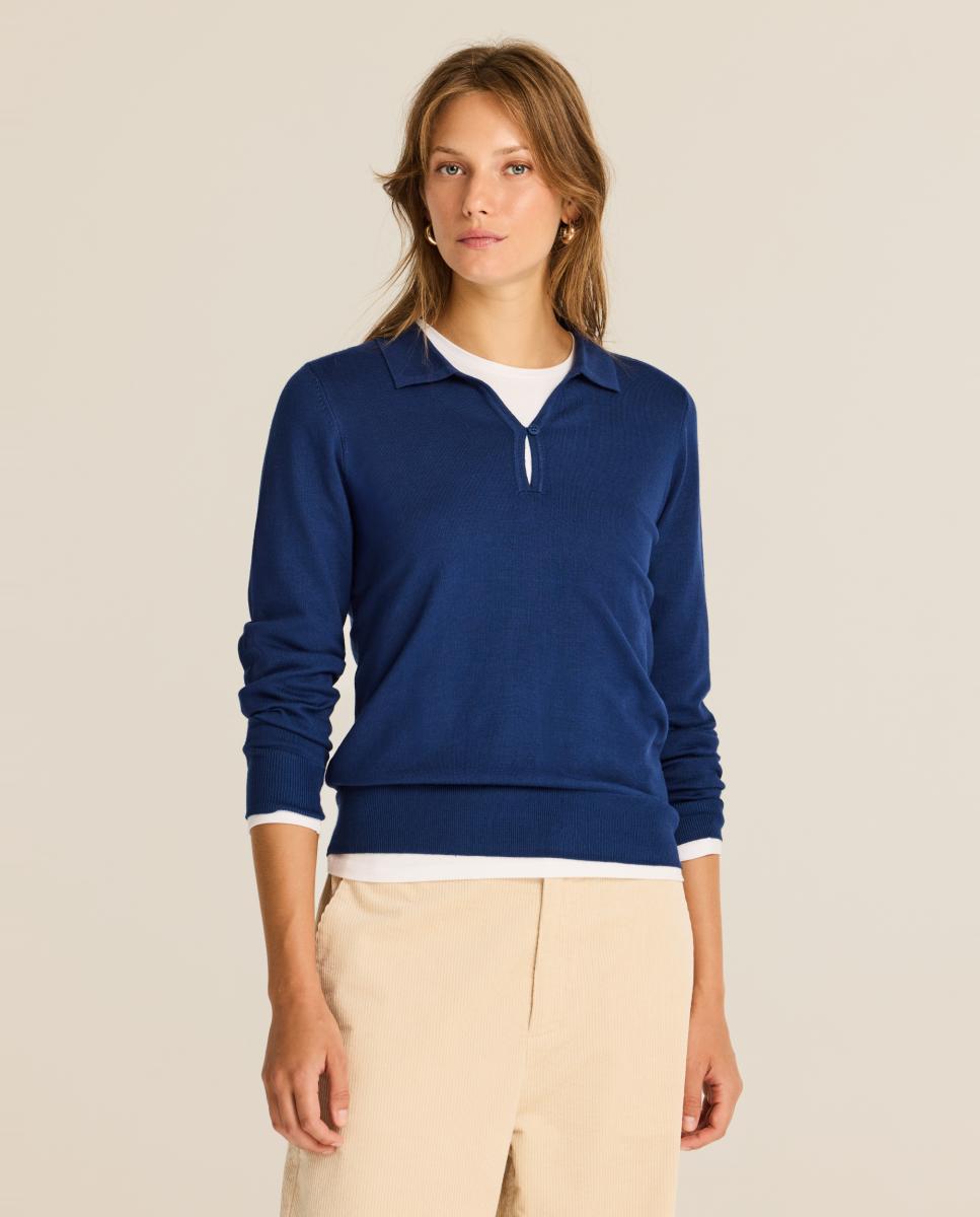 Imagen 1 de Polo de mujer punto viscosa - Escorpion - Azul marino Azul marino