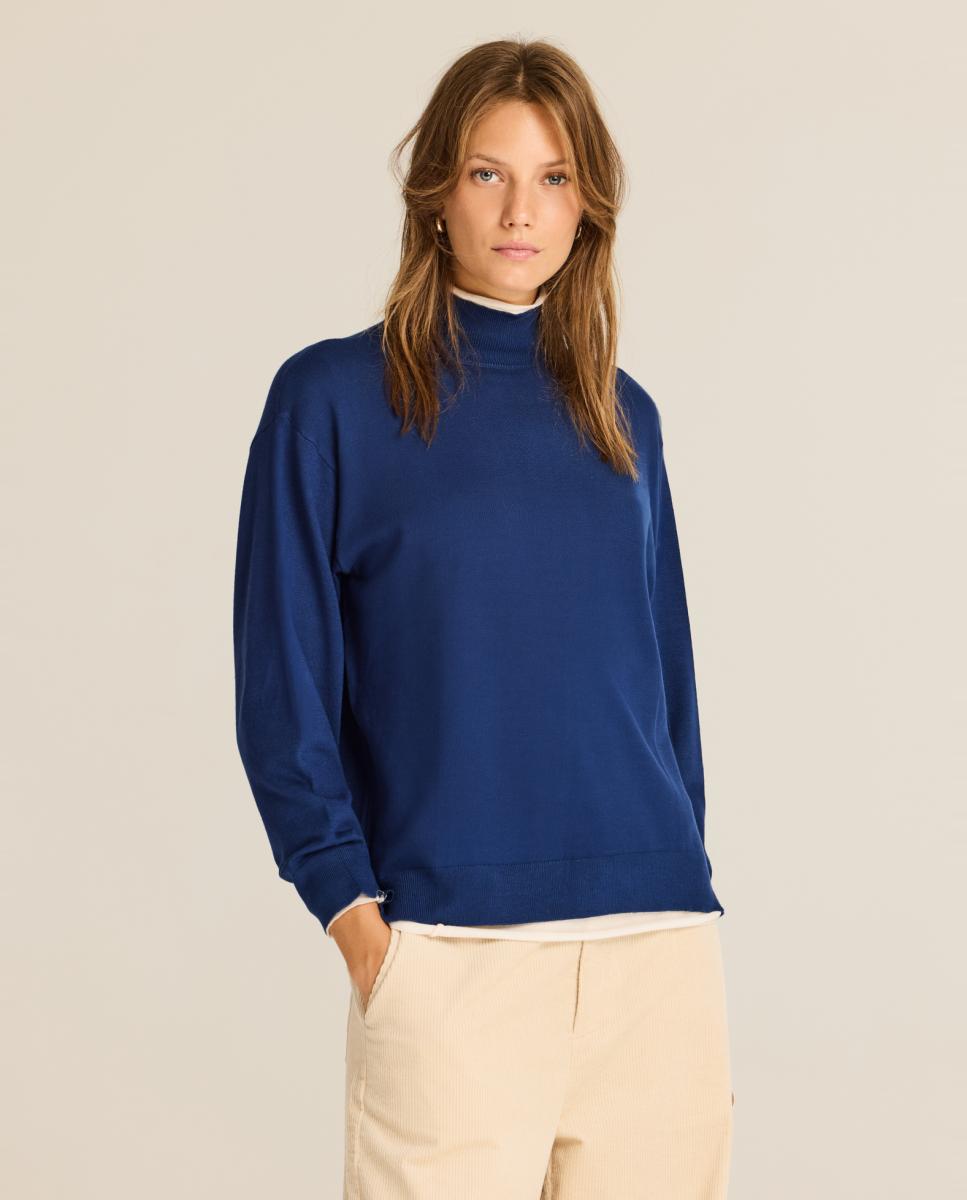 Imagem 0 de Camisola de Malha de Viscose com Meia Gola