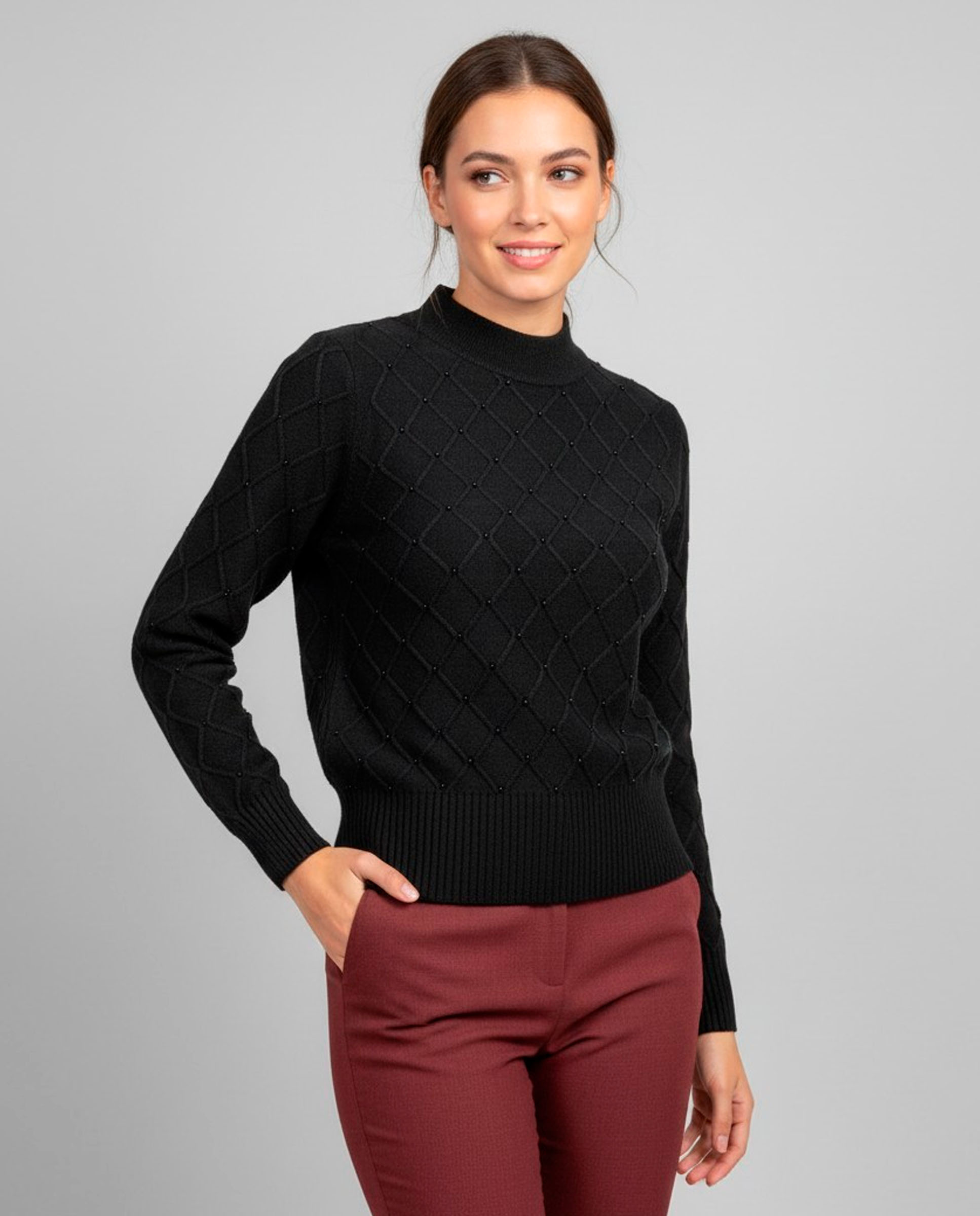 Jersey de mujer manga larga liso - Zermatt - Negro Negro-1