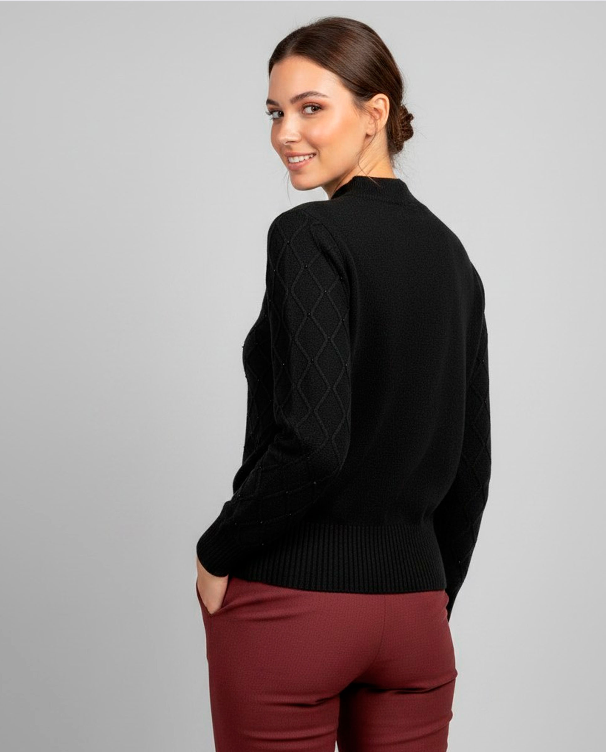 Jersey de mujer manga larga liso - Zermatt - Negro Negro-2