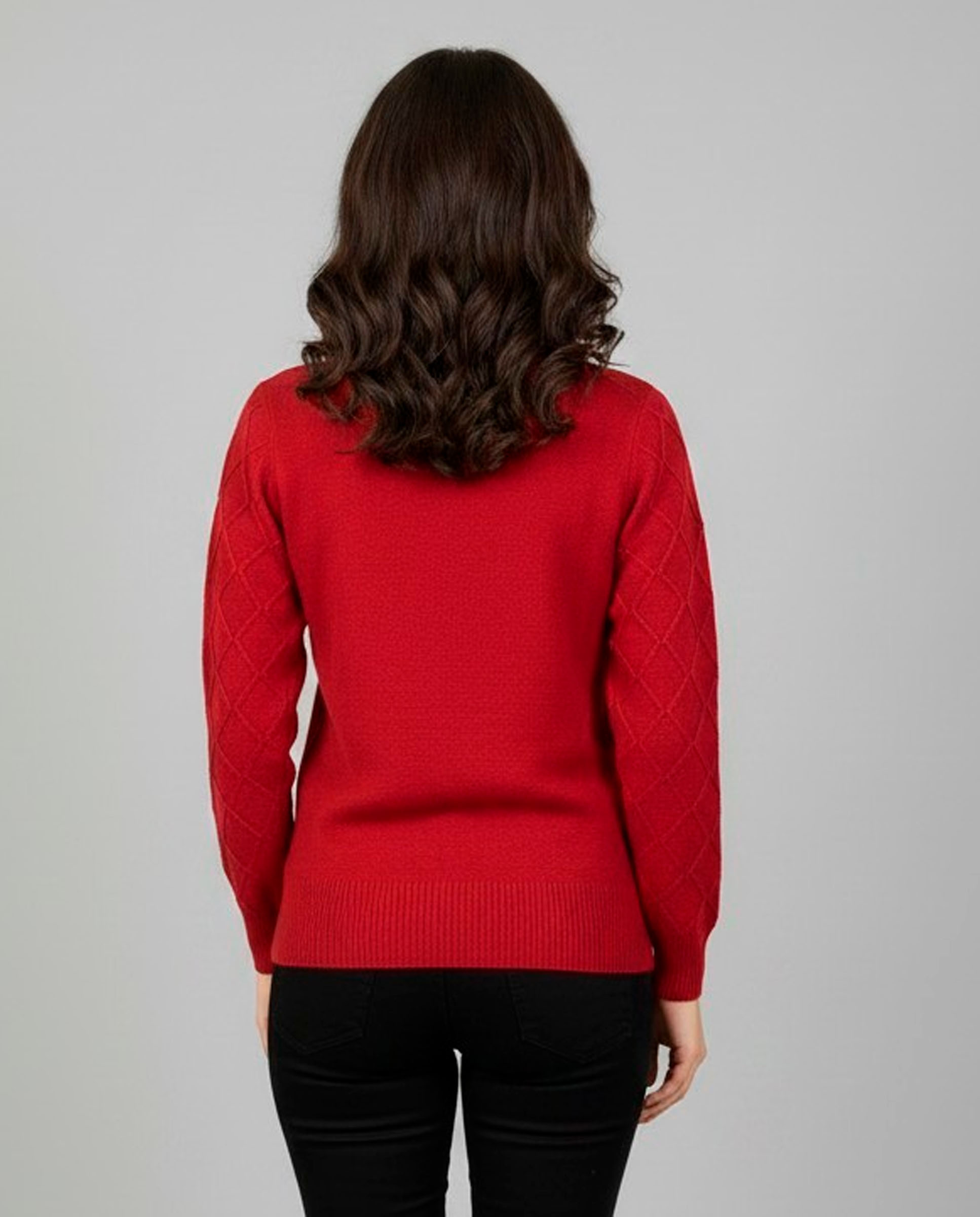 Jersey de mujer manga larga liso - Zermatt - Rojo Granate Rojo Granate-2