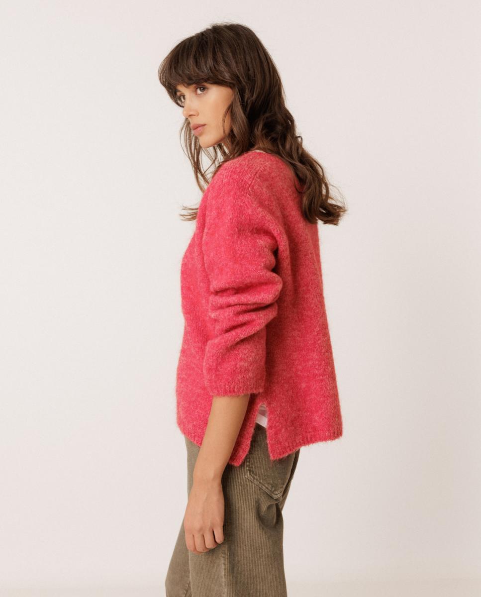 Jersey de mujer mohair cuello caja - Indi & Cold - Rosa Rosa-2