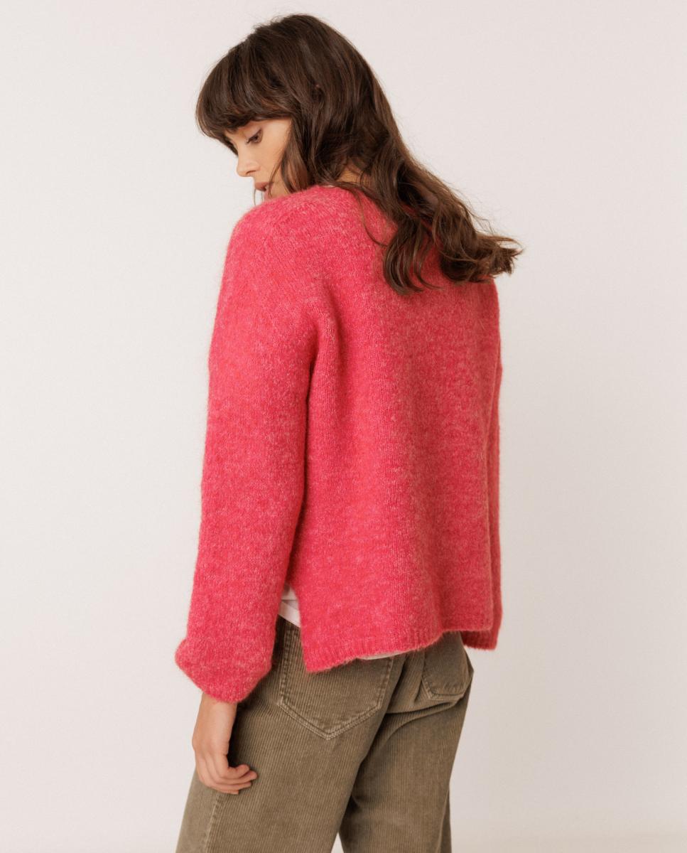 Jersey de mujer mohair cuello caja - Indi & Cold - Rosa Rosa-3