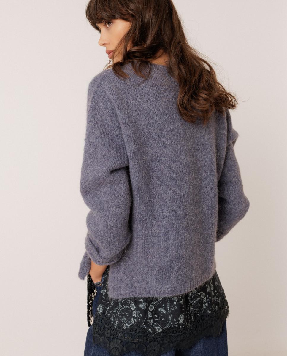 Jersey de mujer mohair cuello caja - Indi & Cold - Azul marino Azul marino-2
