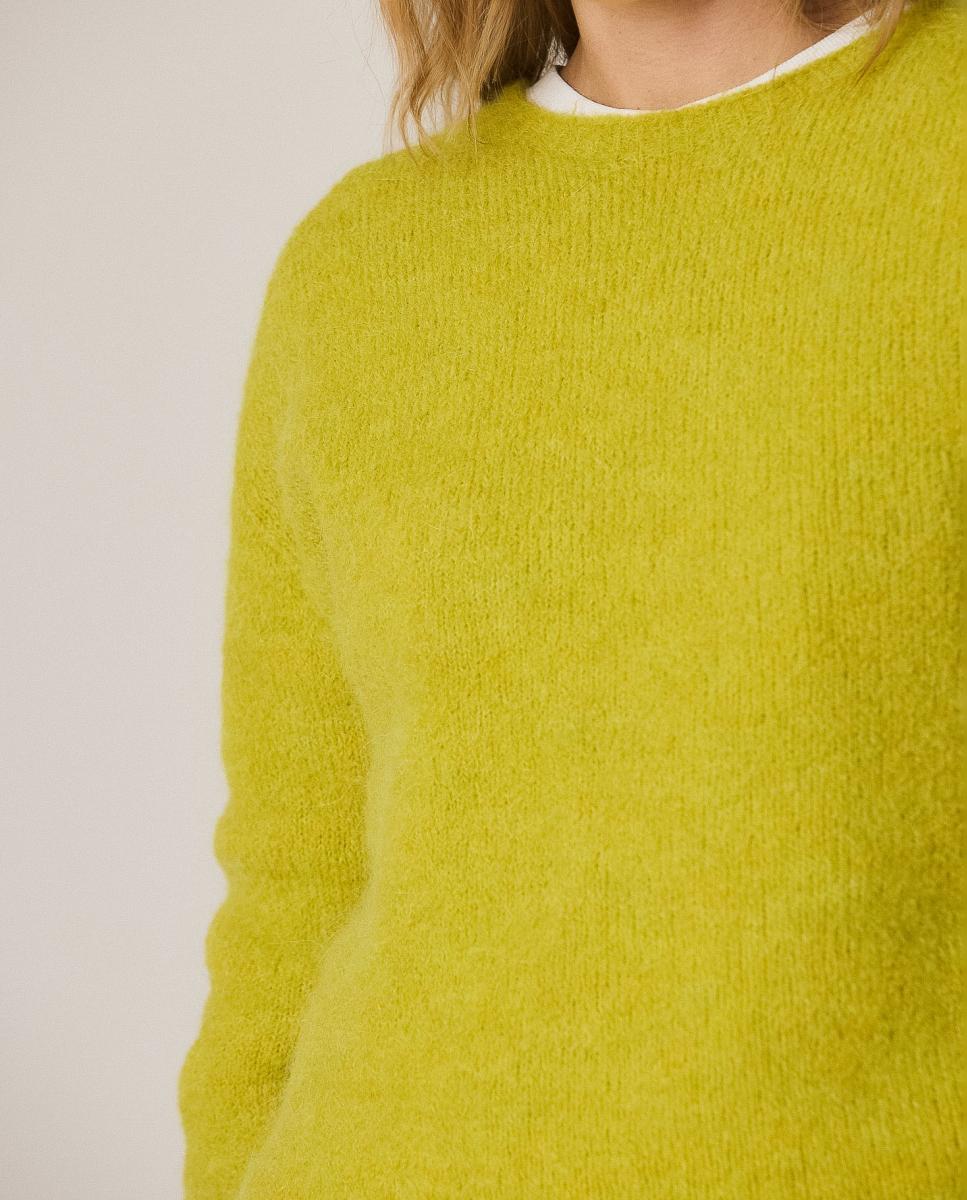 Jersey de mujer mohair cuello caja - Indi & Cold - Verde Verde-2