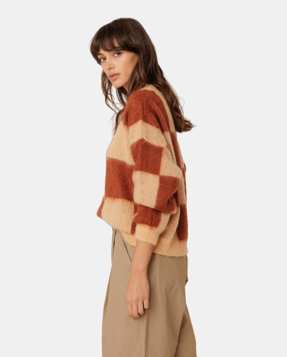 Imagen 1 de Jersey de mujer efecto cepillado cuello caja - Indi & Cold - Naranja Naranja