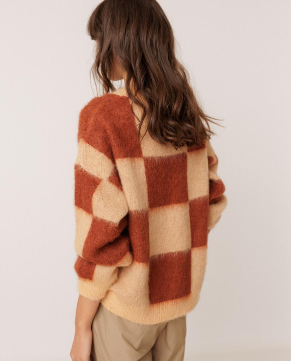 Imagen 3 de Jersey de mujer efecto cepillado cuello caja - Indi & Cold - Naranja Naranja
