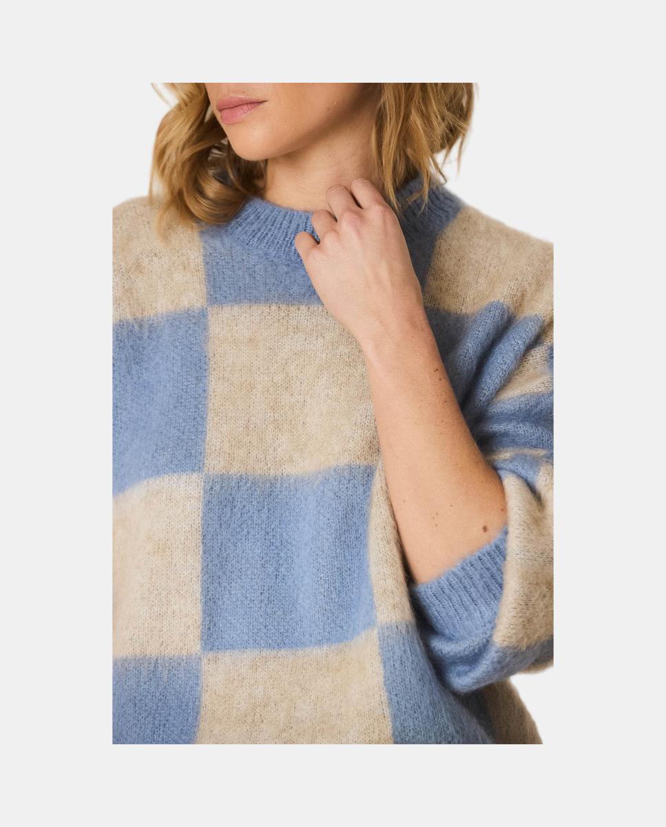 Imagen 1 de Jersey de mujer efecto cepillado cuello caja - Indi & Cold - Azul claro Azul claro