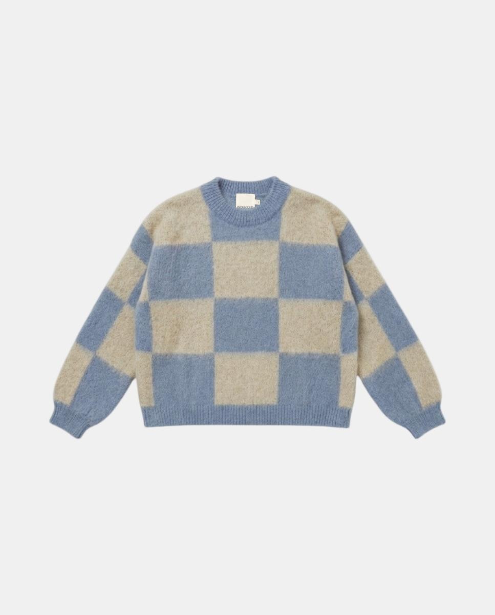 Imagen 4 de Jersey de mujer efecto cepillado cuello caja - Indi & Cold - Azul claro Azul claro