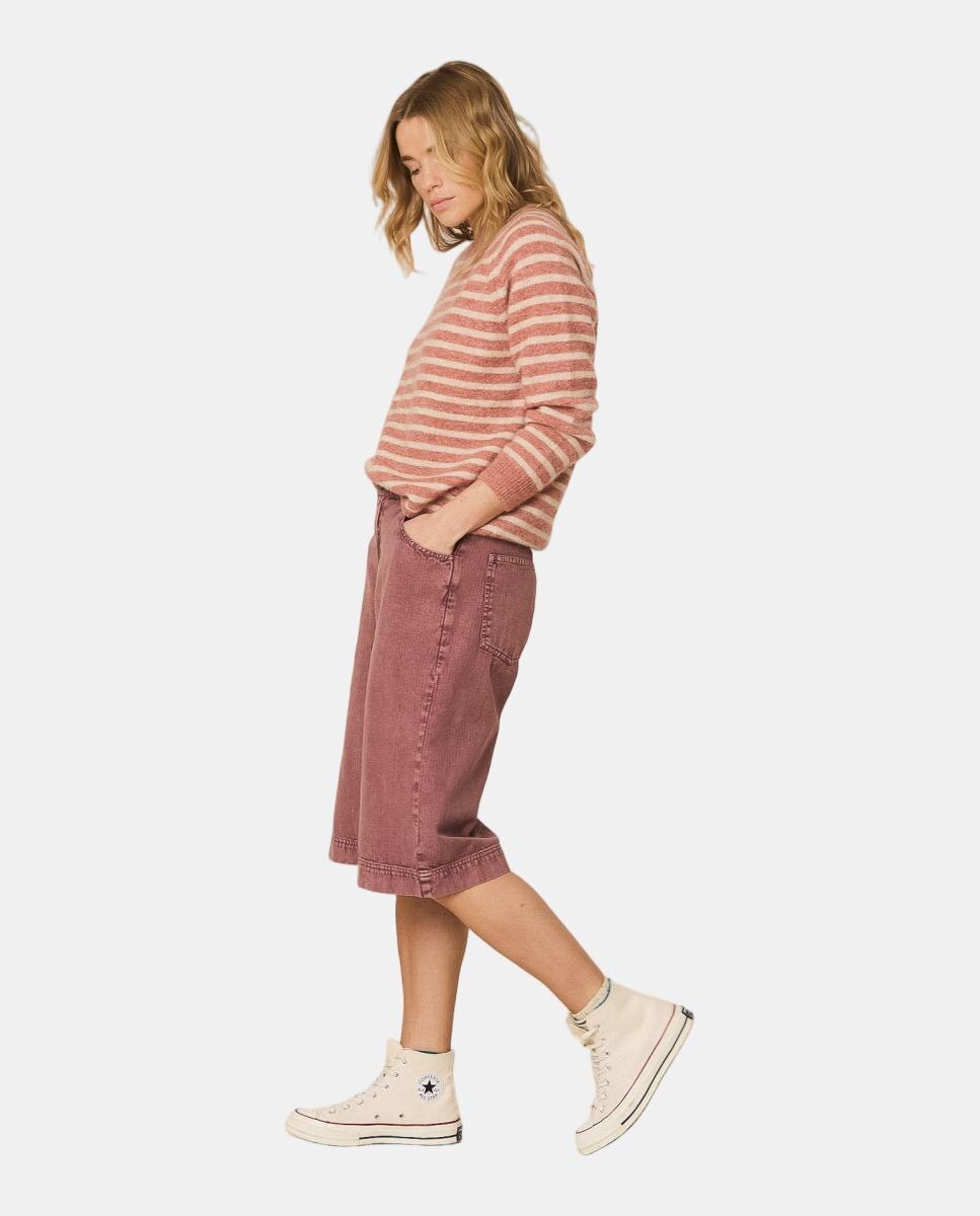 Jersey de mujer punto rayas sisa raglán - Indi & Cold - Rosa Rosa-2