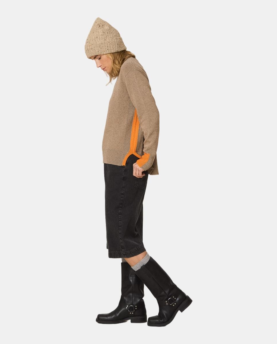 Imagen 2 de Jersey de mujer cashmere contraste flúor - Indi & Cold - Topo Topo