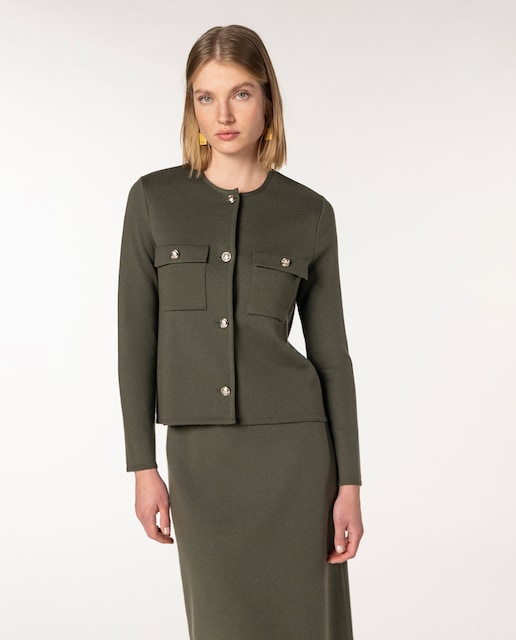 Imagen 0 de Chaqueta de mujer de punto milano con bolsillos