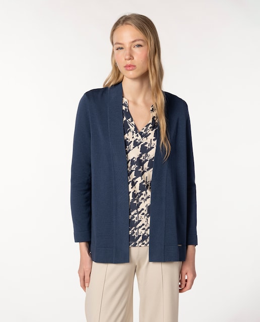 Imagen 0 de Chaqueta de mujer de punto liso sin abotonar