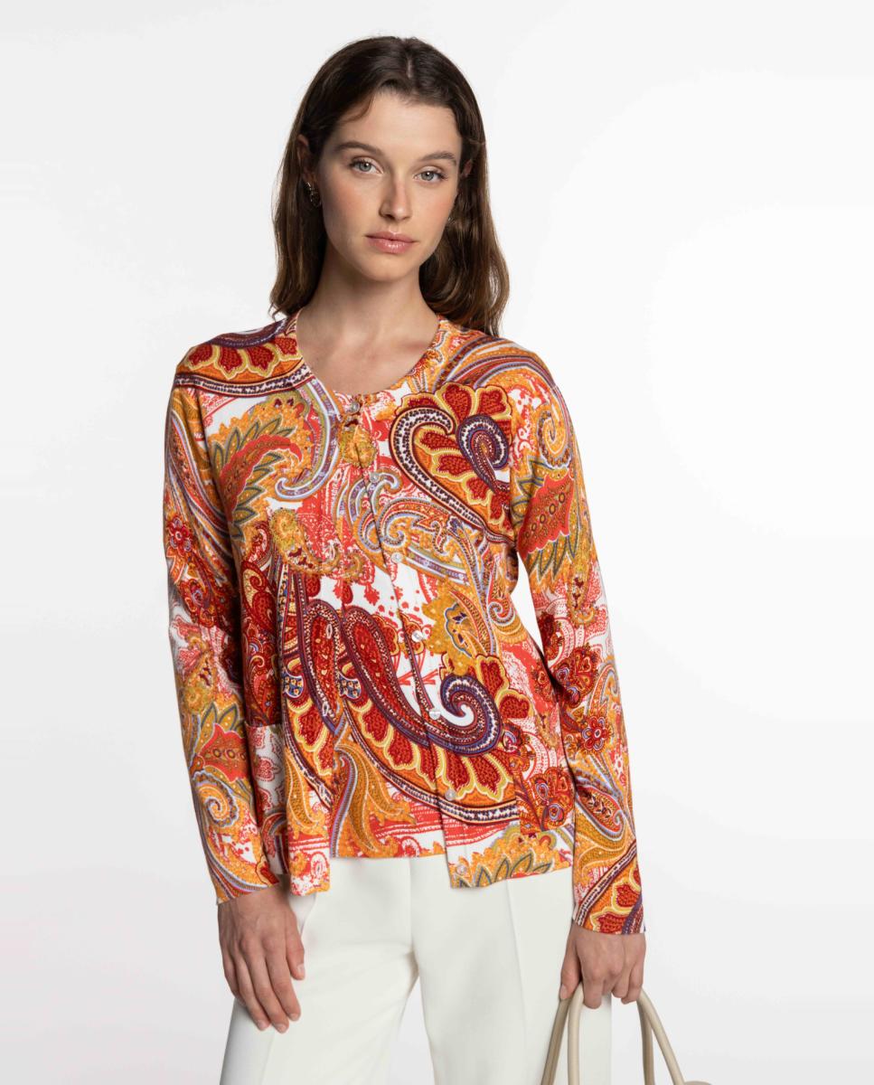 Imagem 0 de Conjunto de Malha com Estampado Paisley.