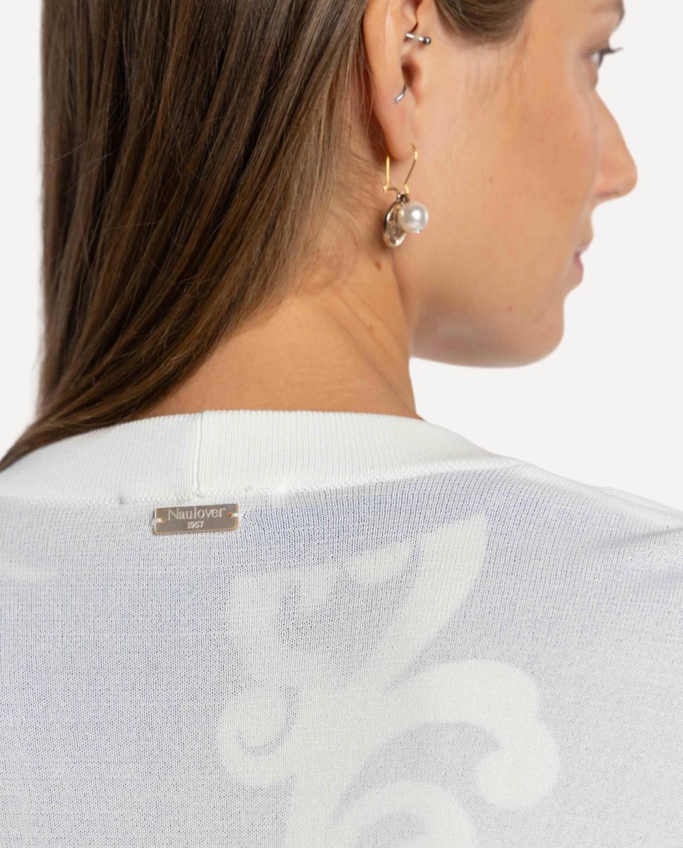 Cardigan Comprido de Malha Stretch Cru-4