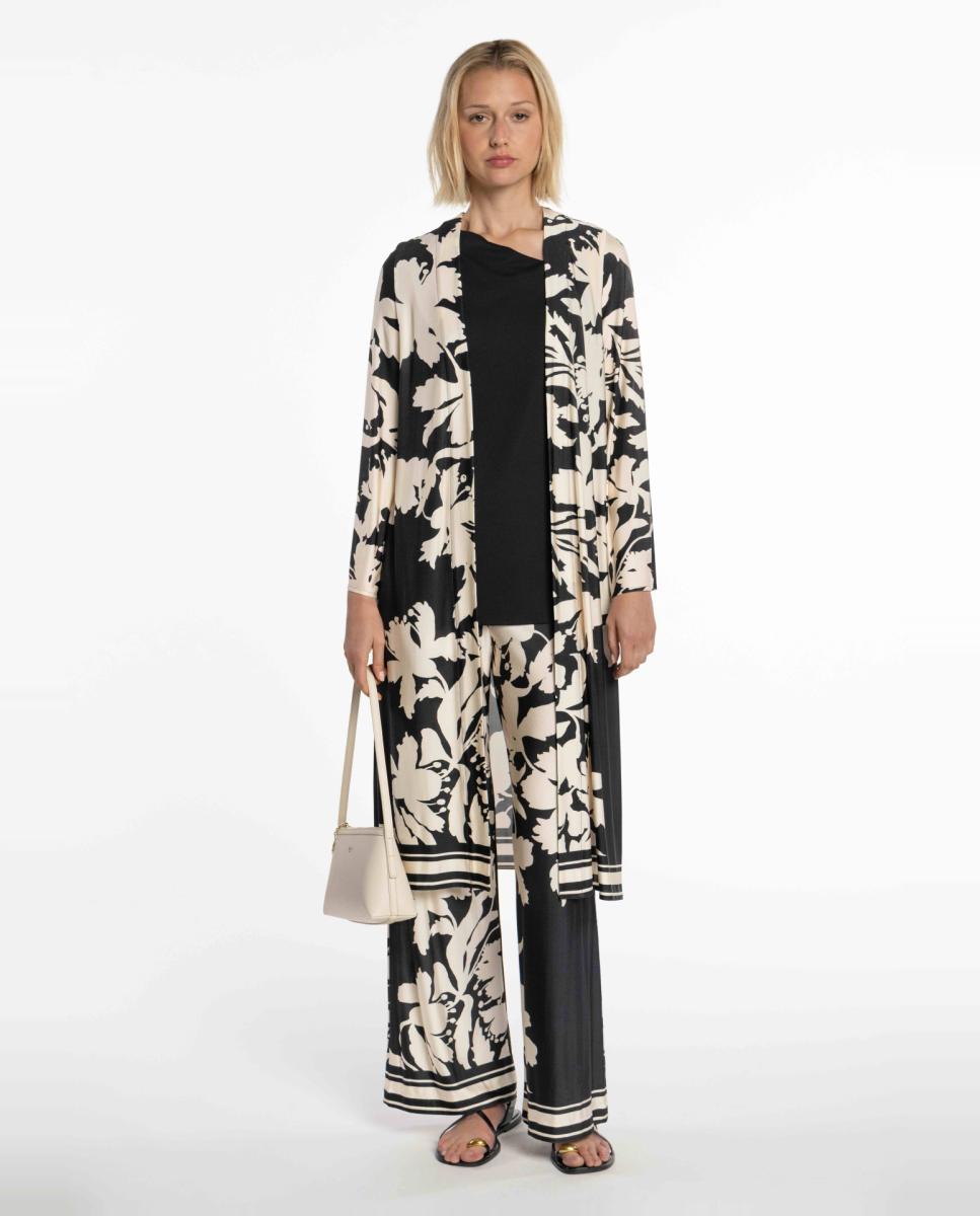 Imagem 0 de Kimono de Malha Circular com Estampado Floral.