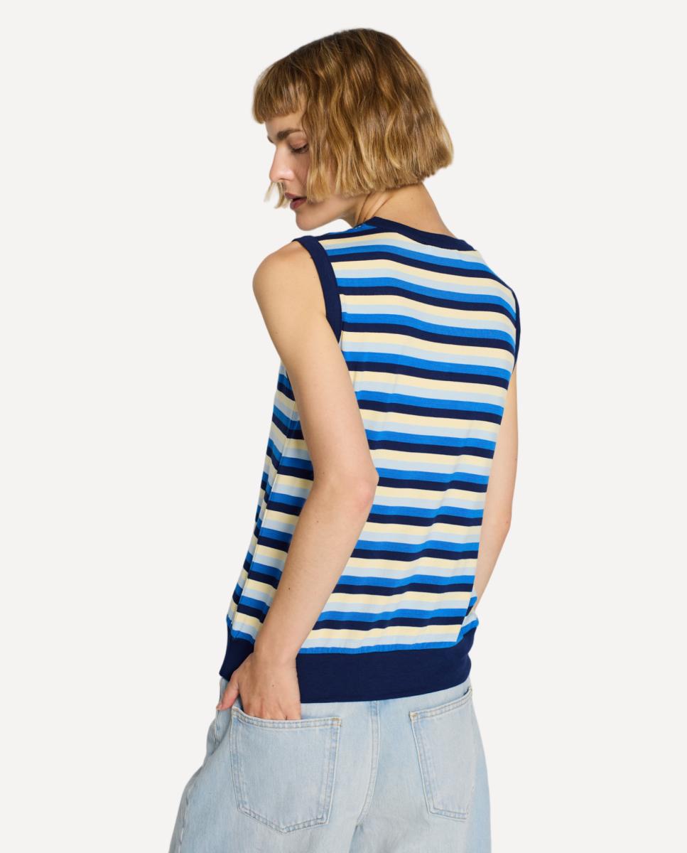 Twinset às Riscas Azul-marinho-2