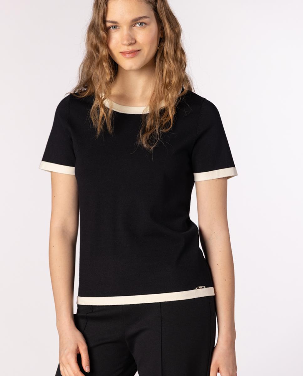 Conjunto de mujer de punto con vivos a contraste. - Naulover - Negro Negro-6