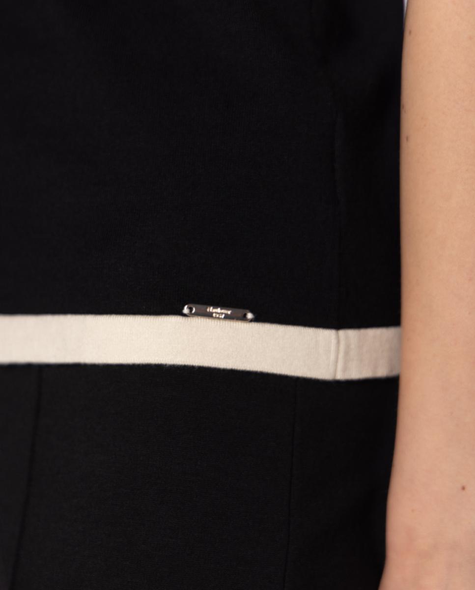 Conjunto de mujer de punto con vivos a contraste. - Naulover - Negro Negro-9