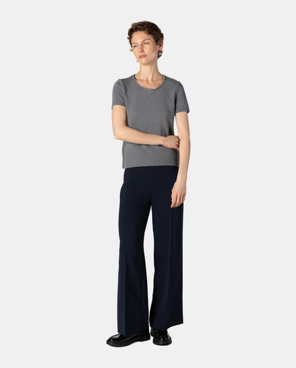 Conjunto de mujer punto con detalle de cadena. - Naulover - Gris Gris-7