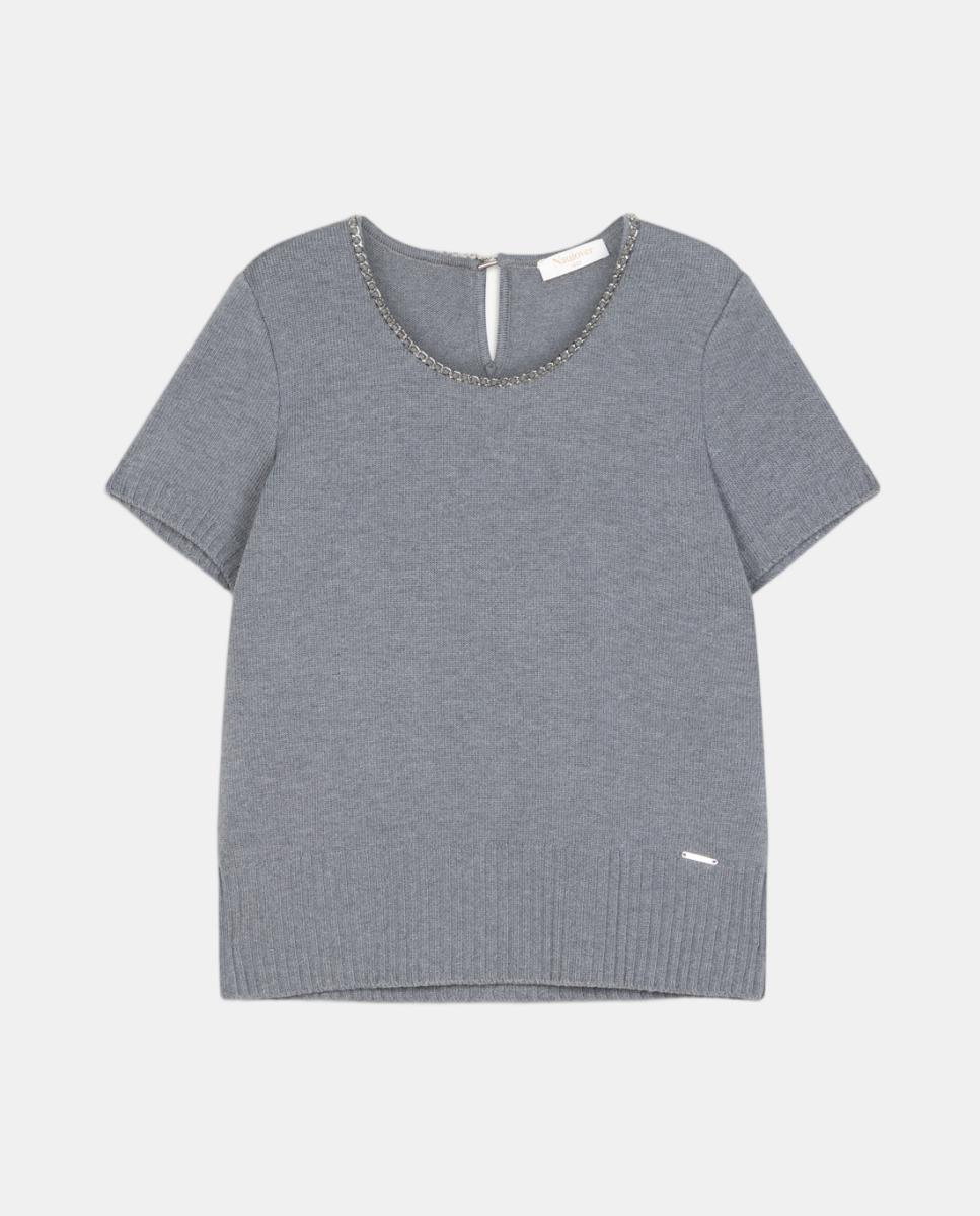 Conjunto de mujer punto con detalle de cadena. - Naulover - Gris Gris-13
