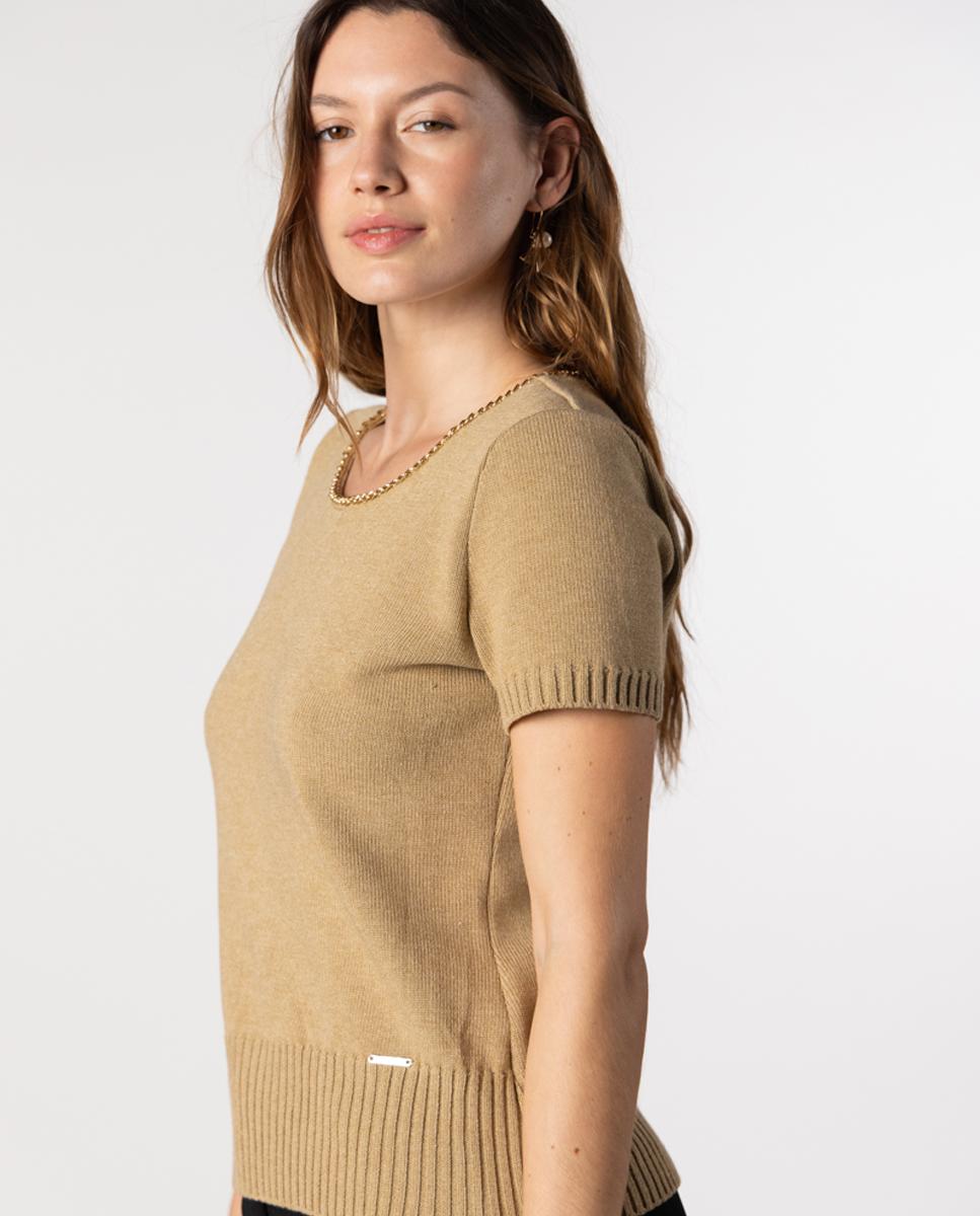 Conjunto de mujer punto con detalle de cadena. - Naulover - Beige Beige-5