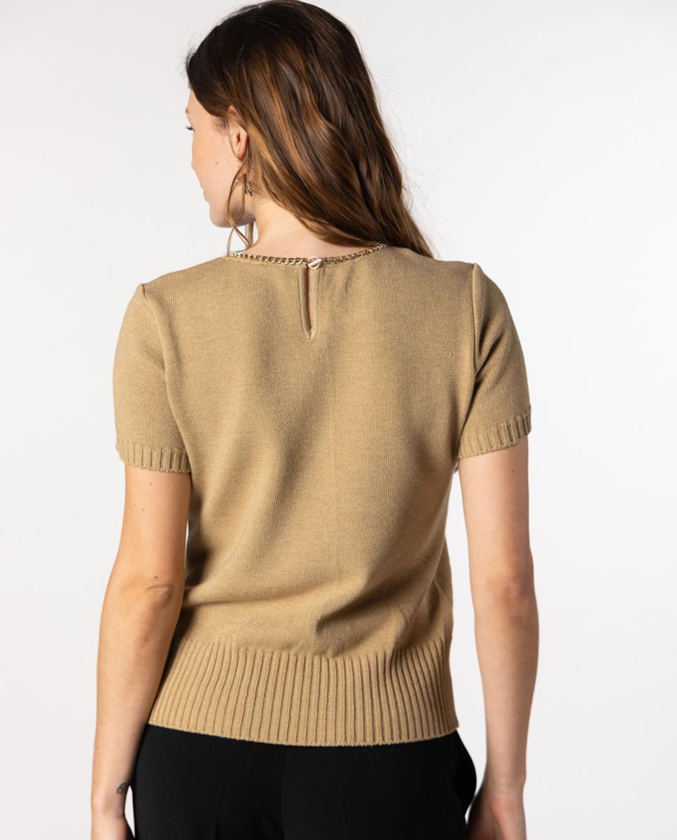 Conjunto de mujer punto con detalle de cadena. - Naulover - Beige Beige-6