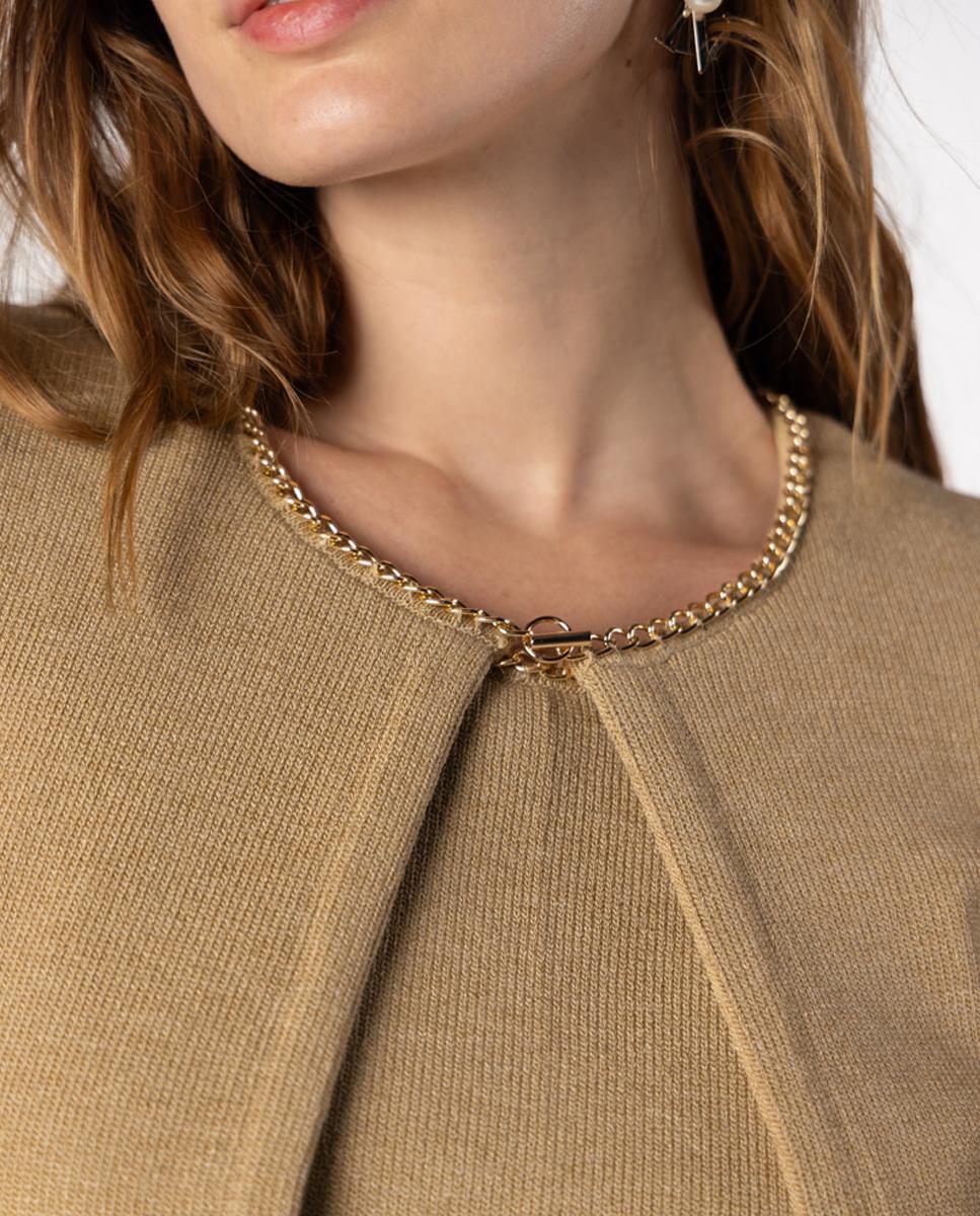 Conjunto de mujer punto con detalle de cadena. - Naulover - Beige Beige-7