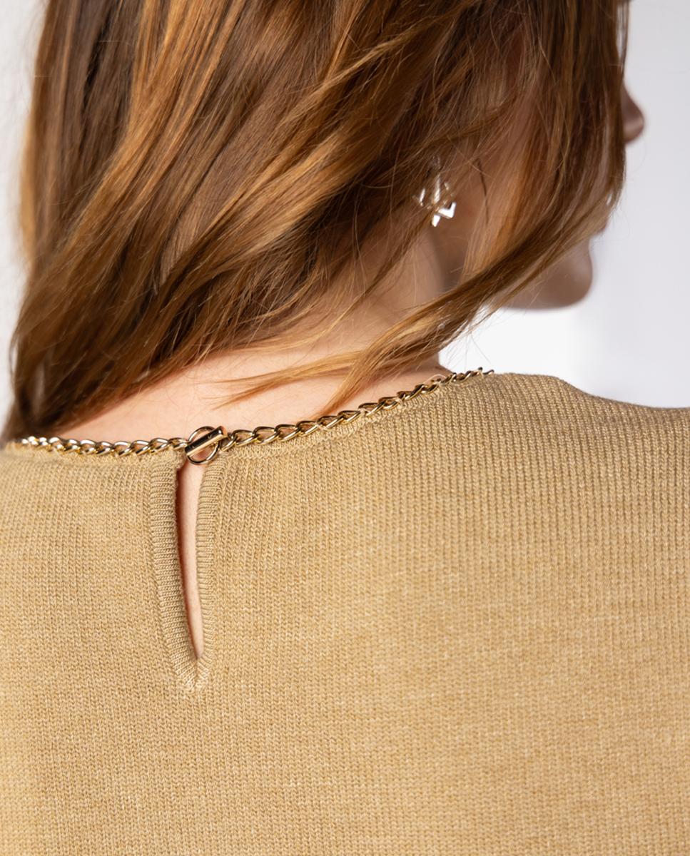 Conjunto de mujer punto con detalle de cadena. - Naulover - Beige Beige-8